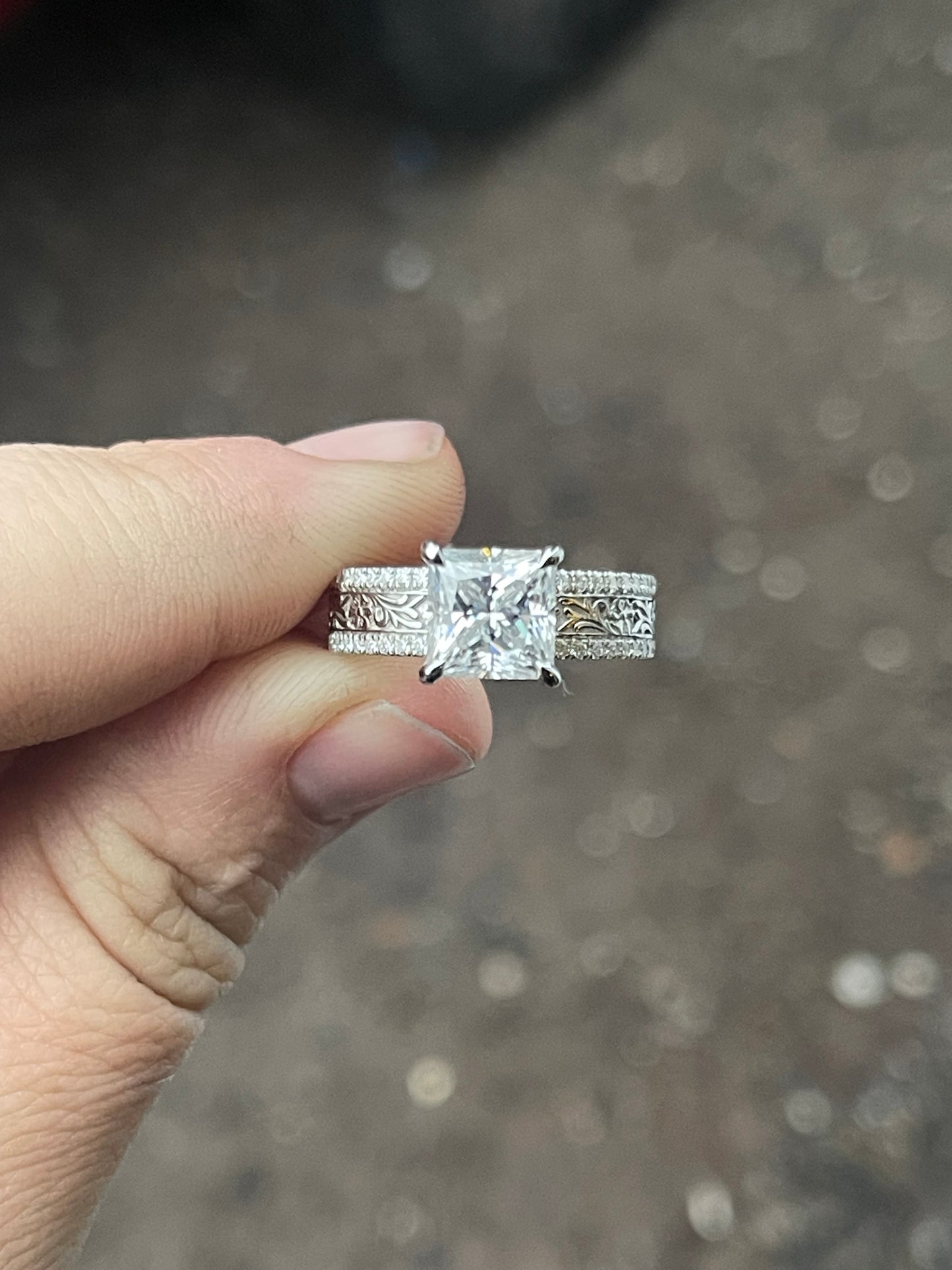 Camryn 8US 10k White Gold Engagement Ring