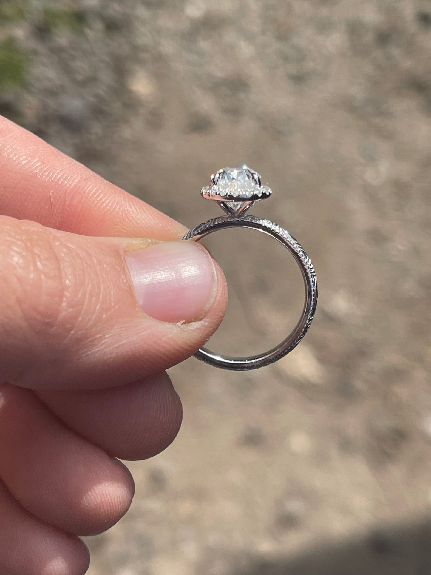 Poppy 9US Sterling Silver Engagement Ring