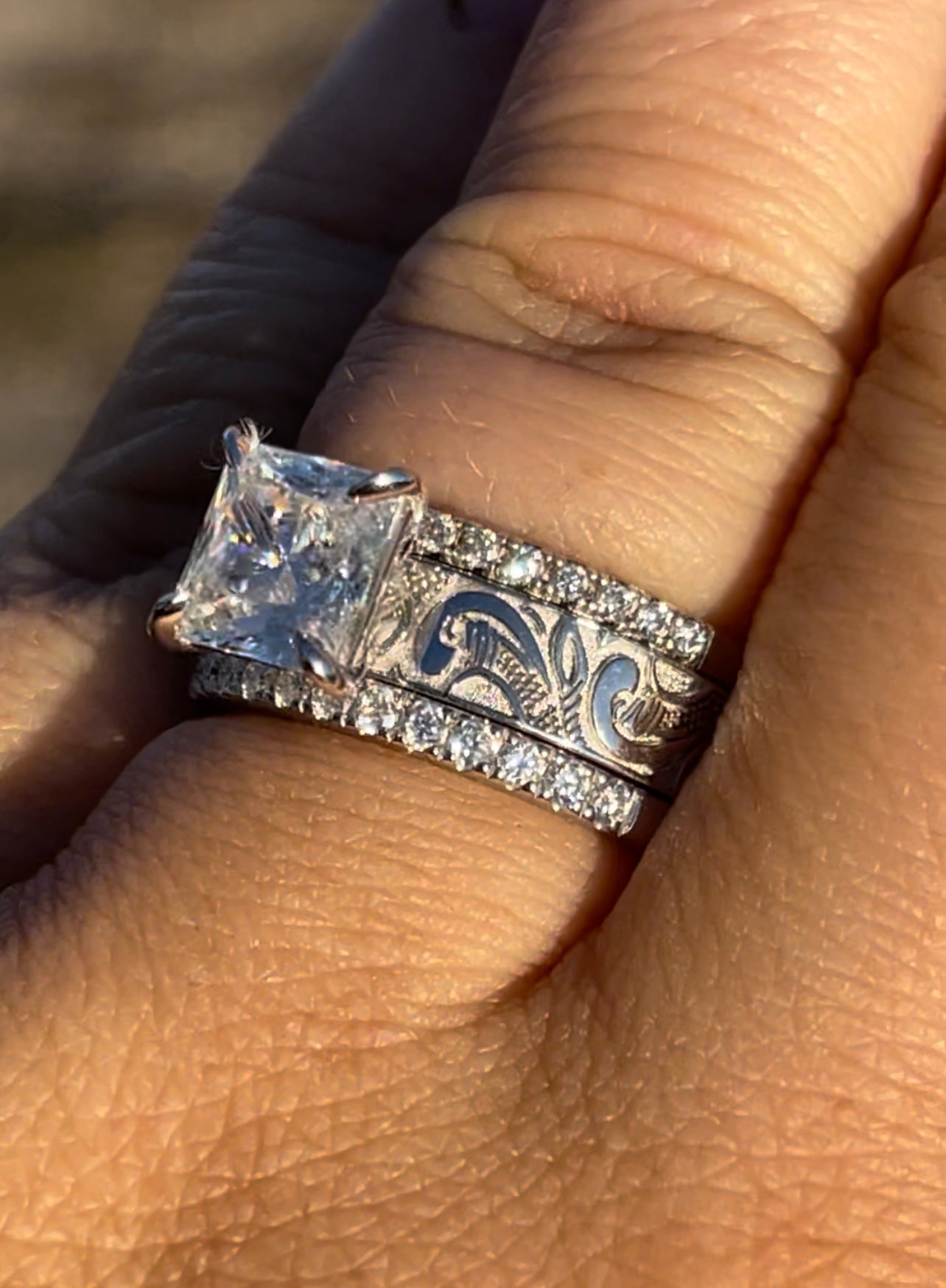 PRISCILLA RYLEE STERLING SILVER BRIDAL SET
