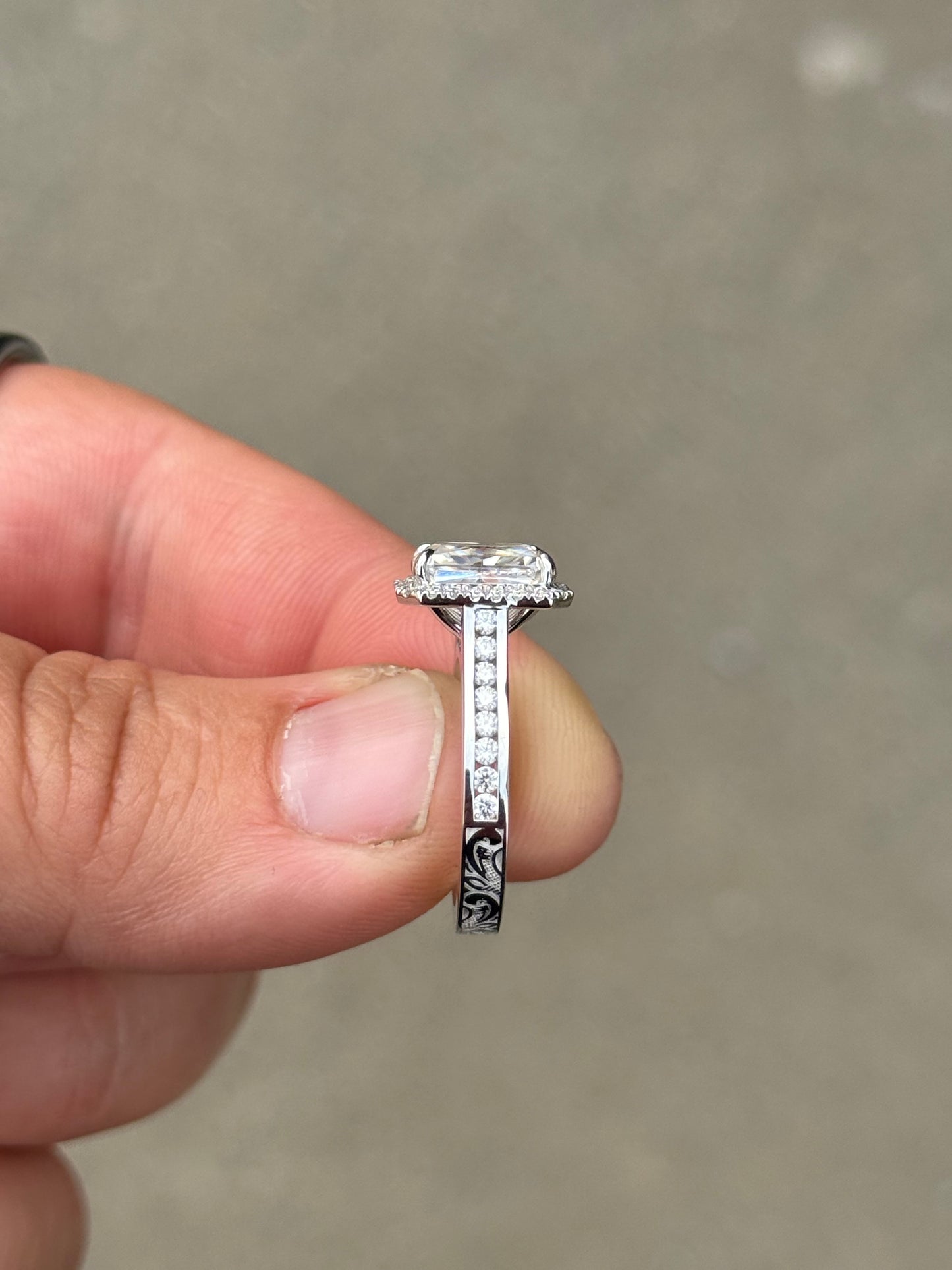 Dunn Cathedral Diamond Engagement Ring