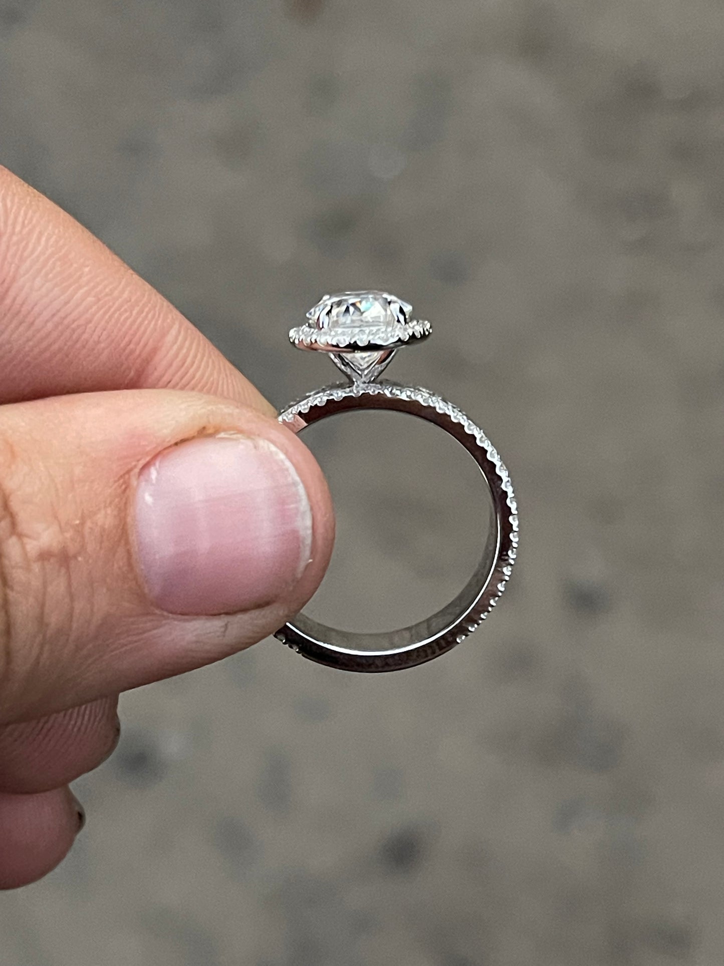 Rye 7US 14K White Gold Engagement Ring