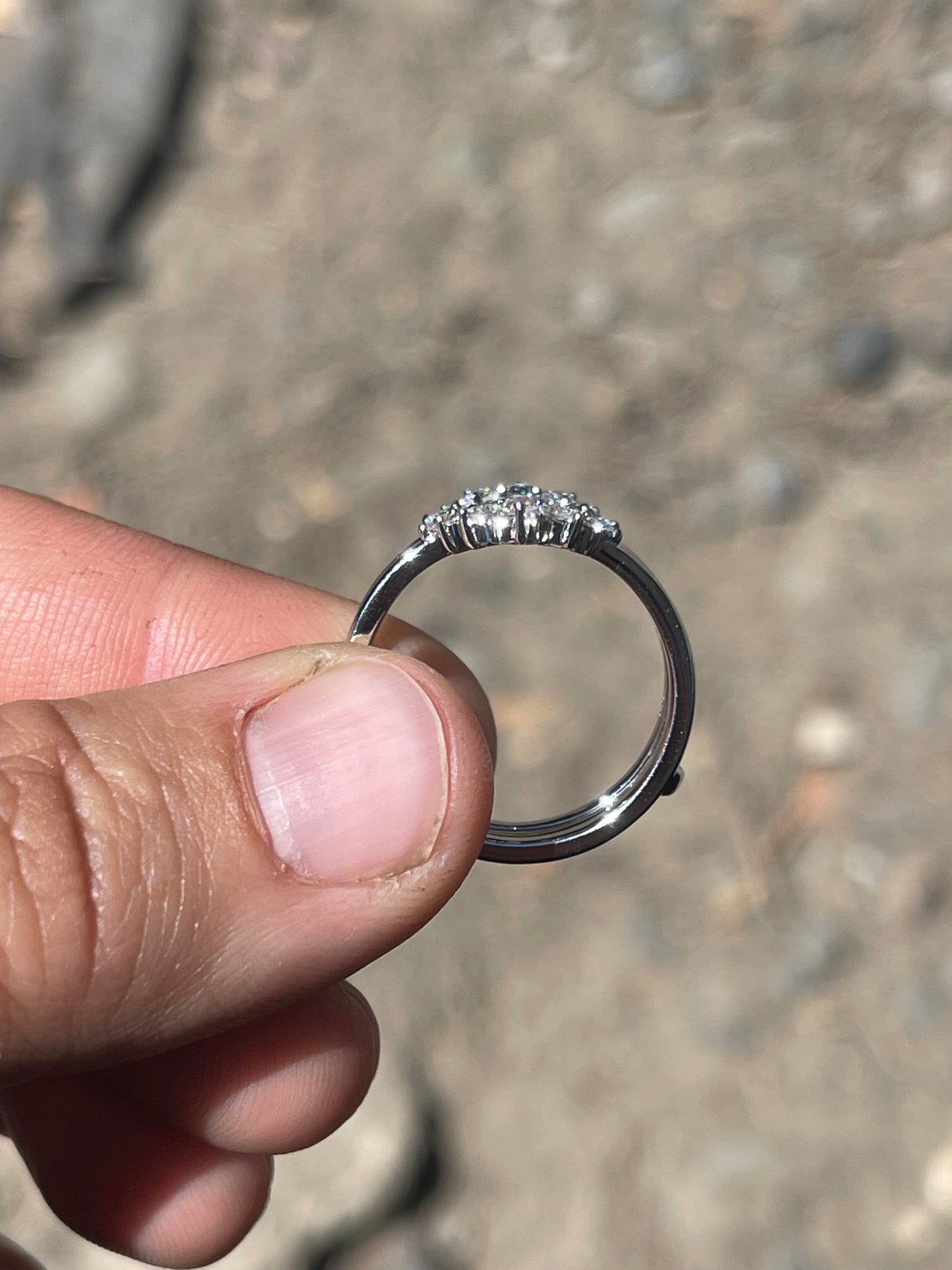 Melody Moissanite Sterling Silver Wedding Ring