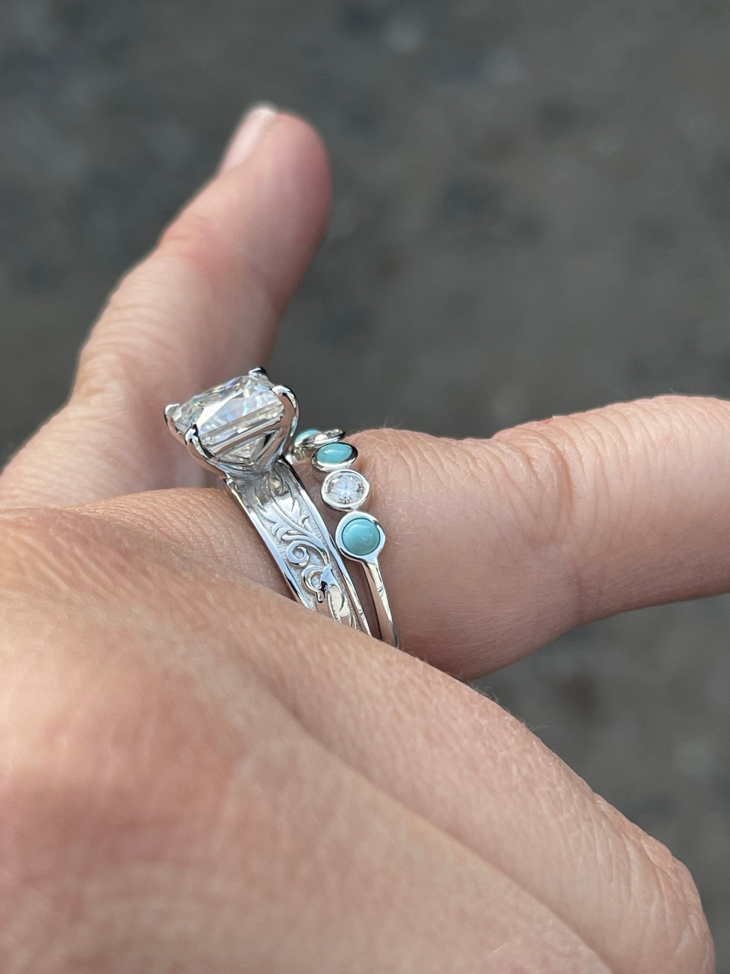 Kaylee 5US 10K White Gold Engagement Ring