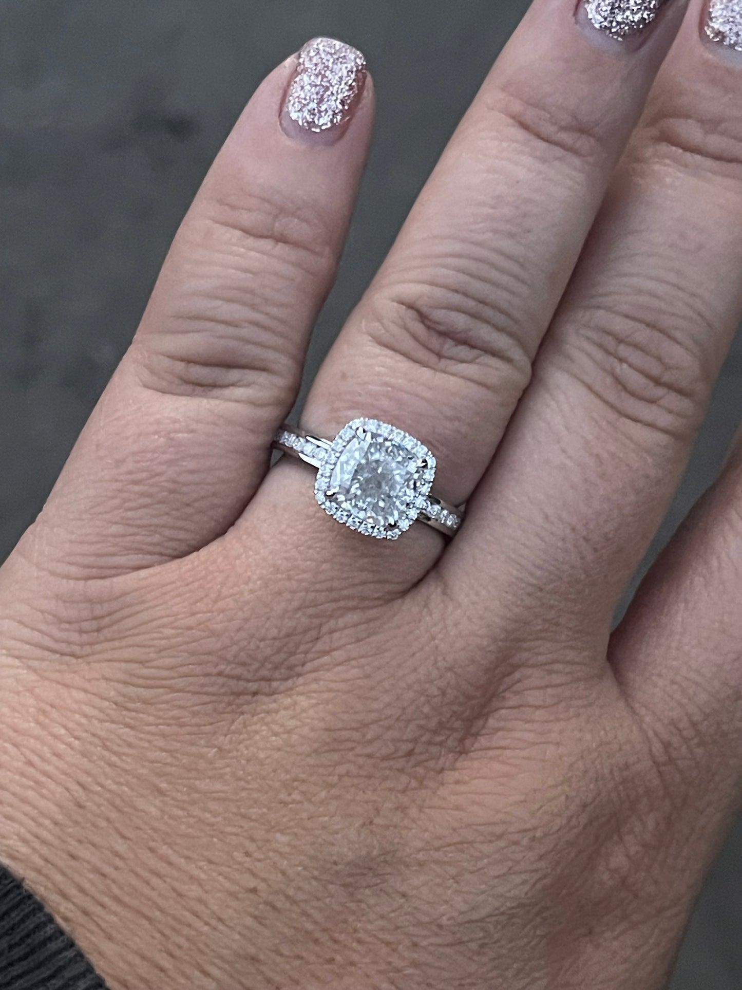 Rhodes Sterling Silver Engagement Ring