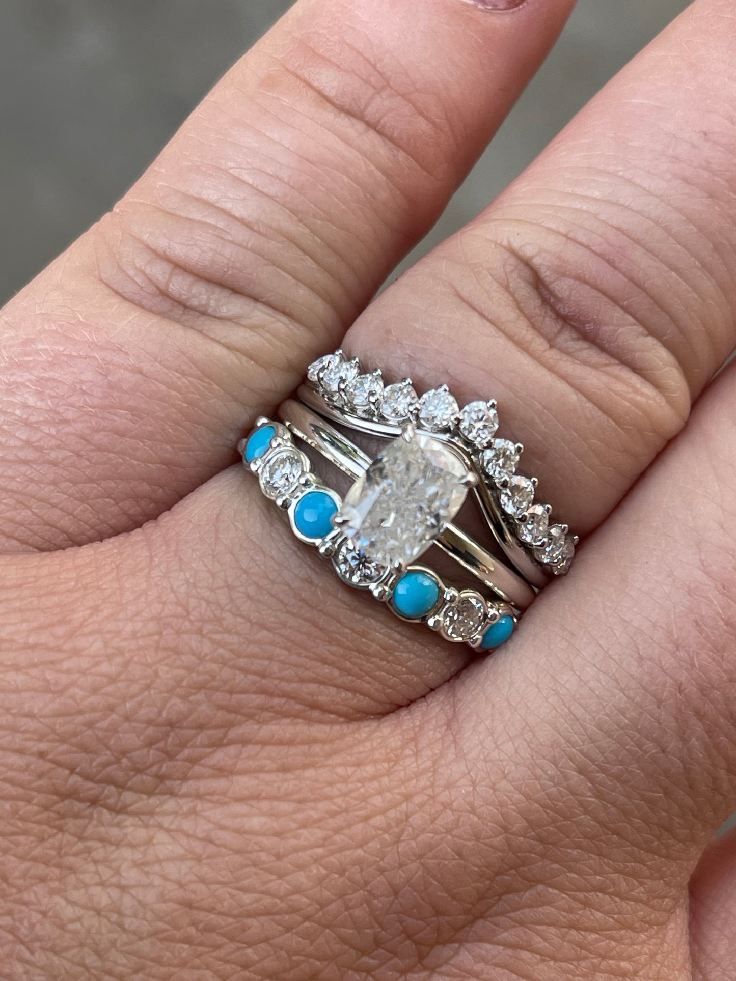 Darcy Moissanite Wedding Band