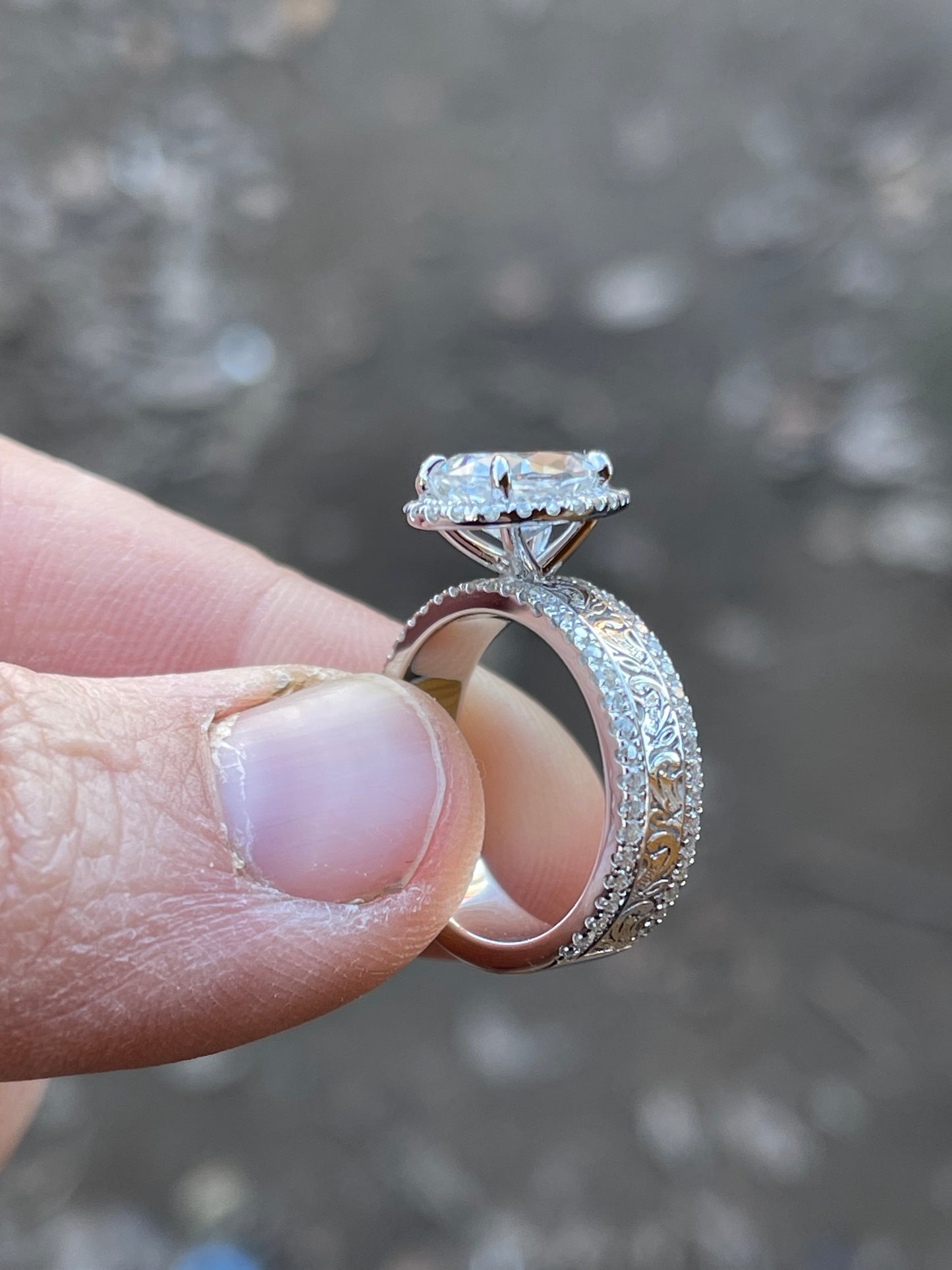 Lucile Sterling Silver Engagement Ring
