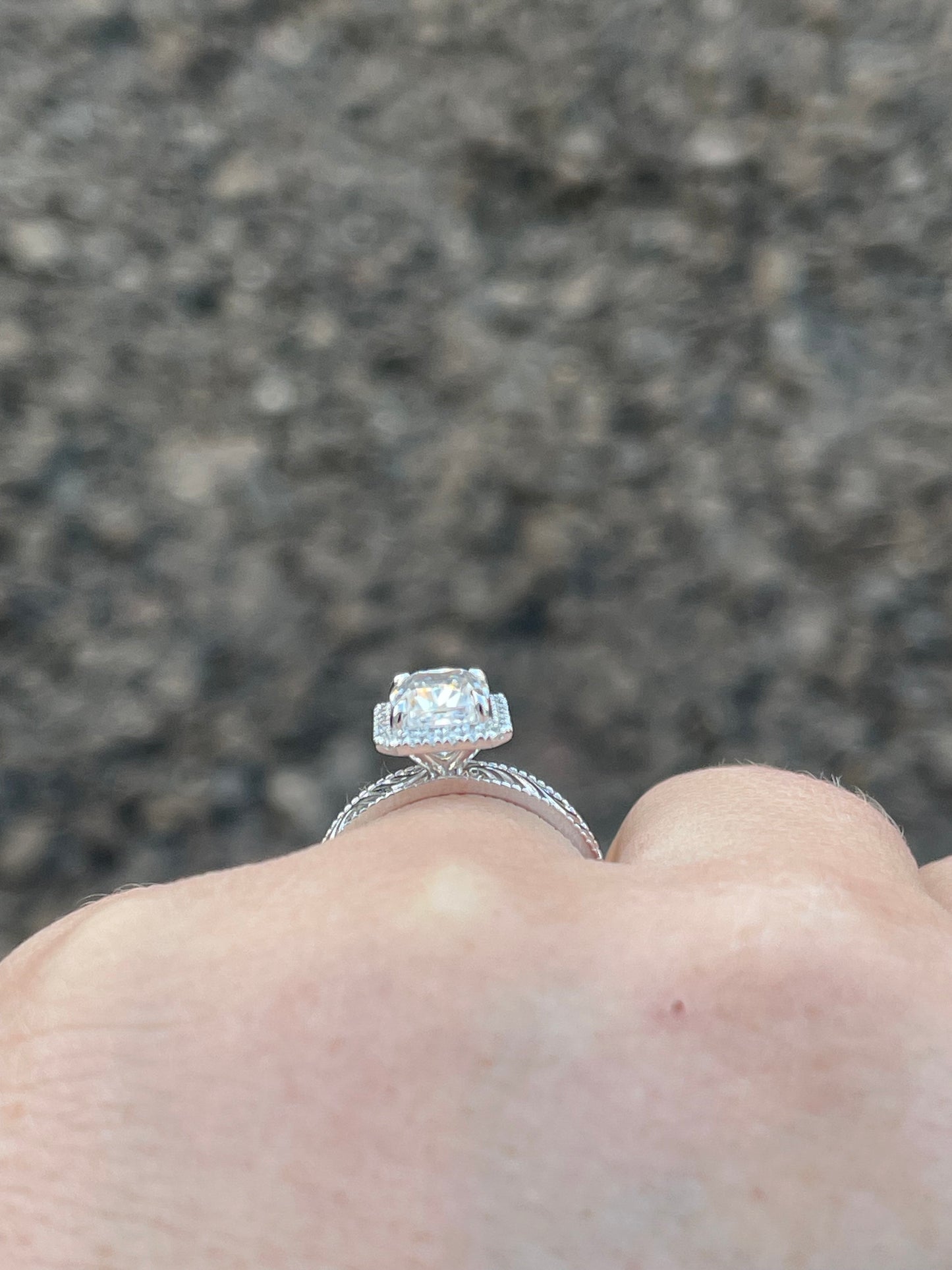 Sophia 6.5US 10K White Gold Engagement Ring