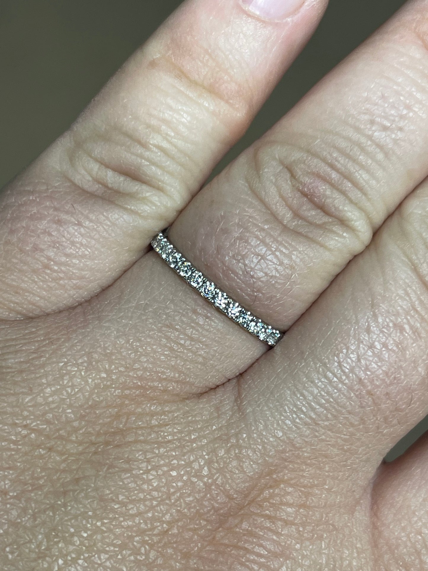 Kelsi Sterling Silver Moissanite Full Eternity Wedding Band