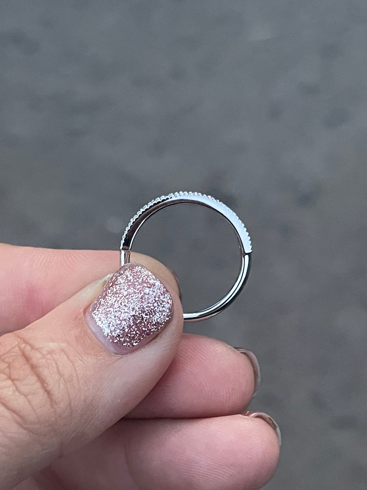 Marren Moissanite Sterling Silver Wedding Band
