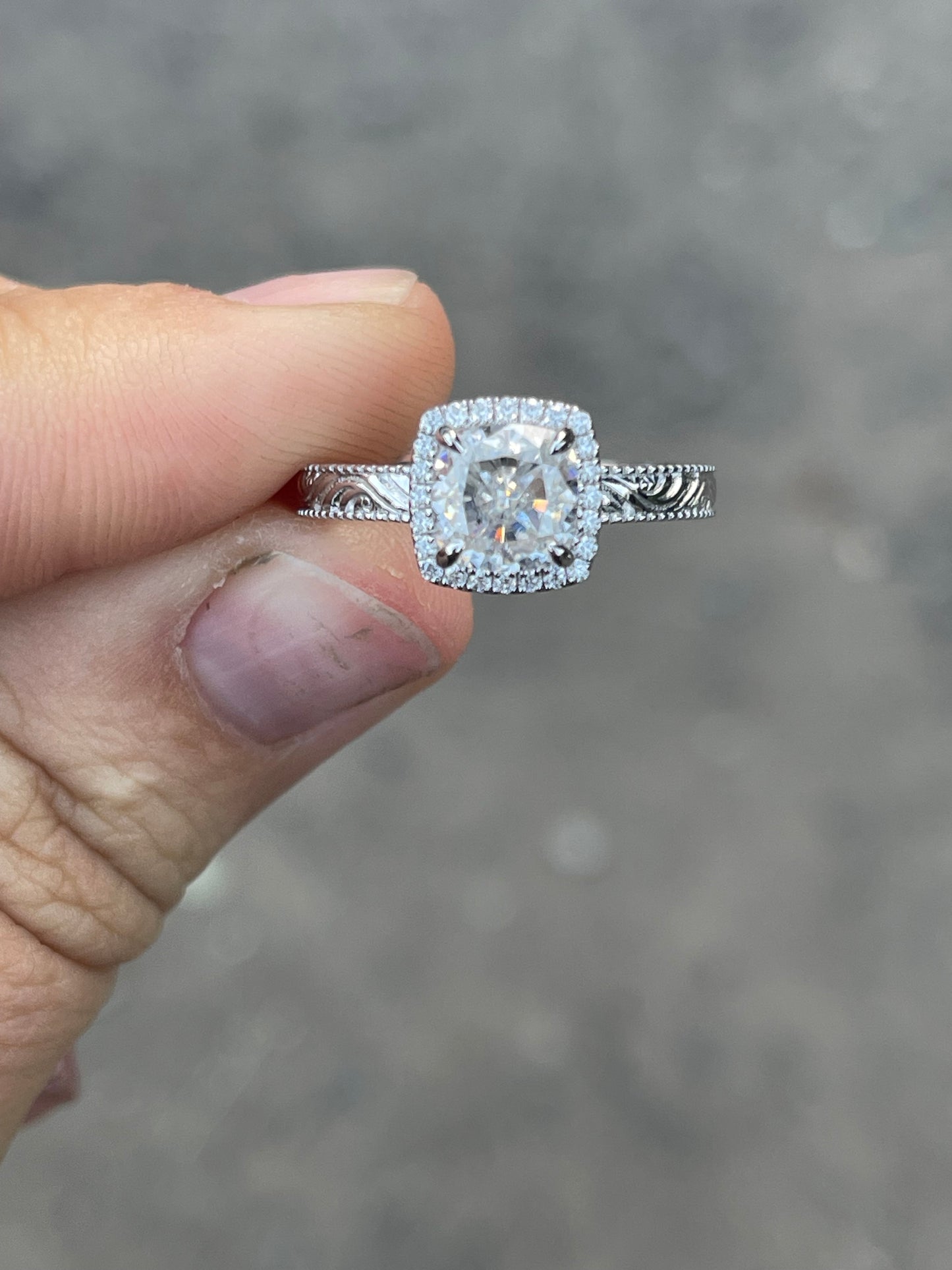 Skylar (LP) Platinum Engagement Ring