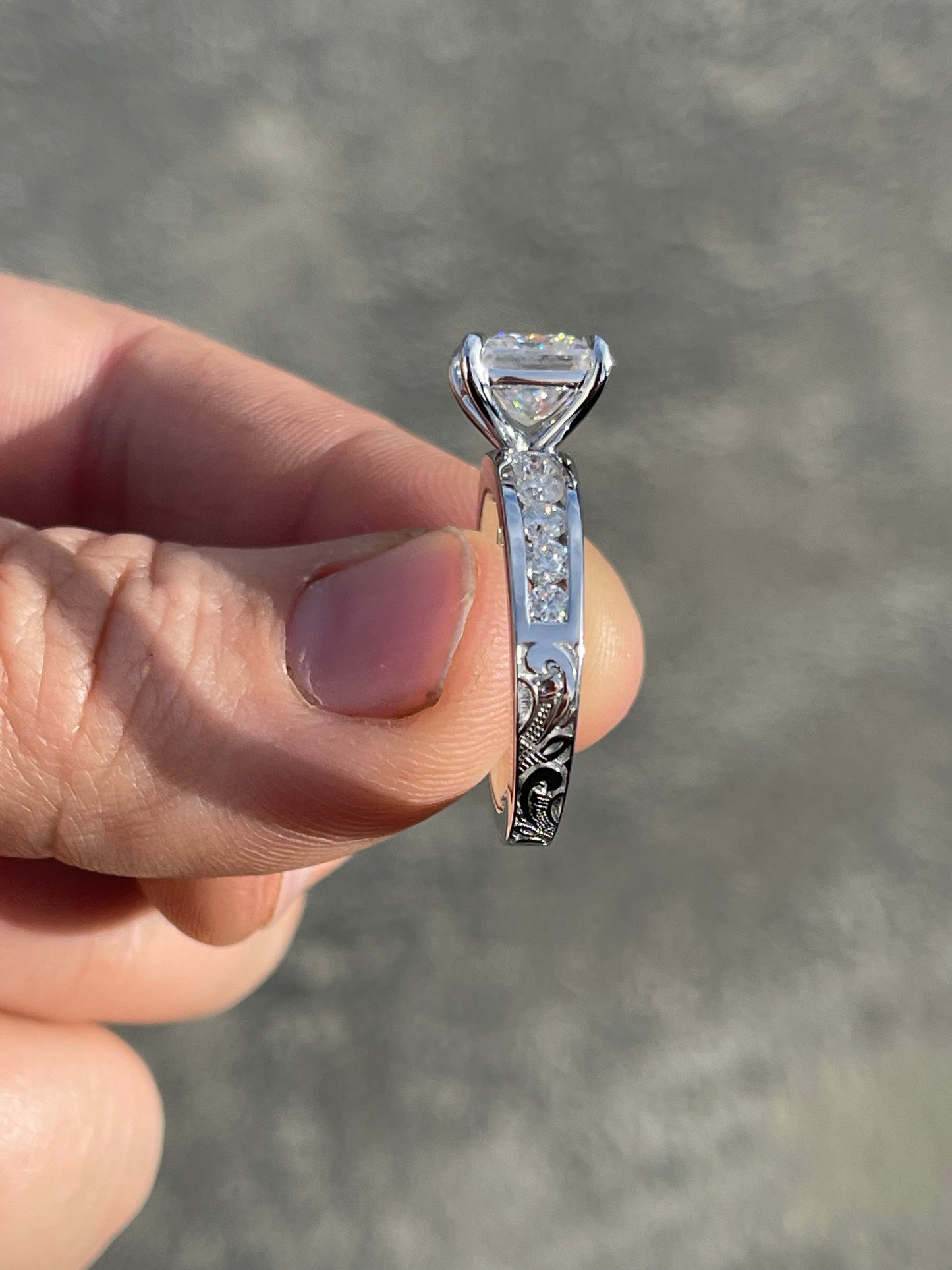 *Easton 5US Sterling Silver Engagement Ring