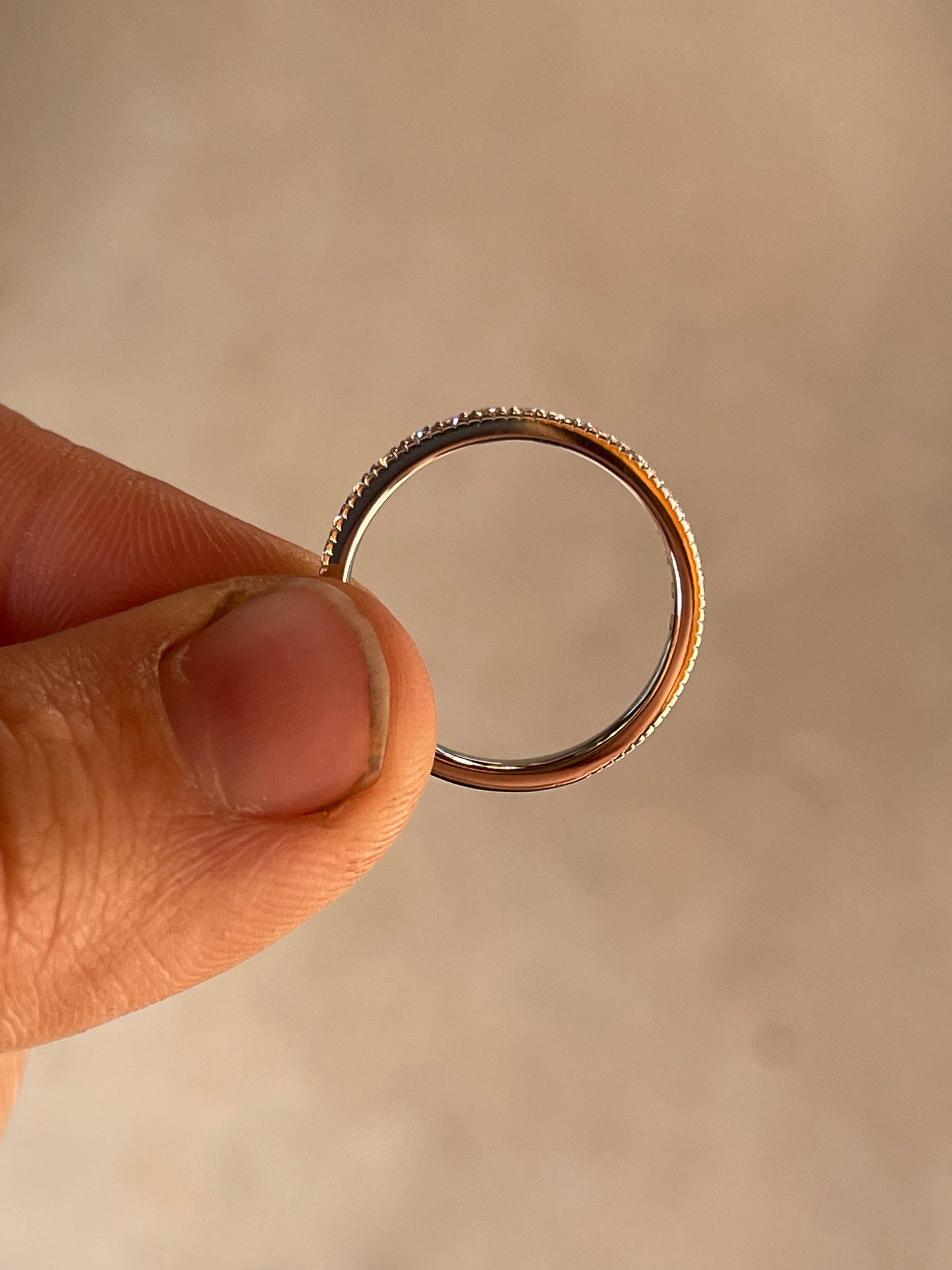 Jasper Moissanite Wedding Band