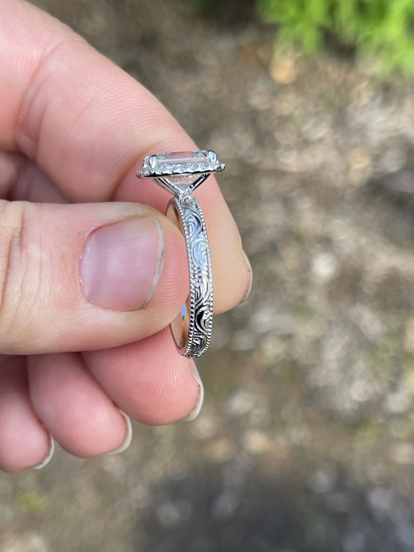 Peyton 6US 10K White Gold Engagement Ring