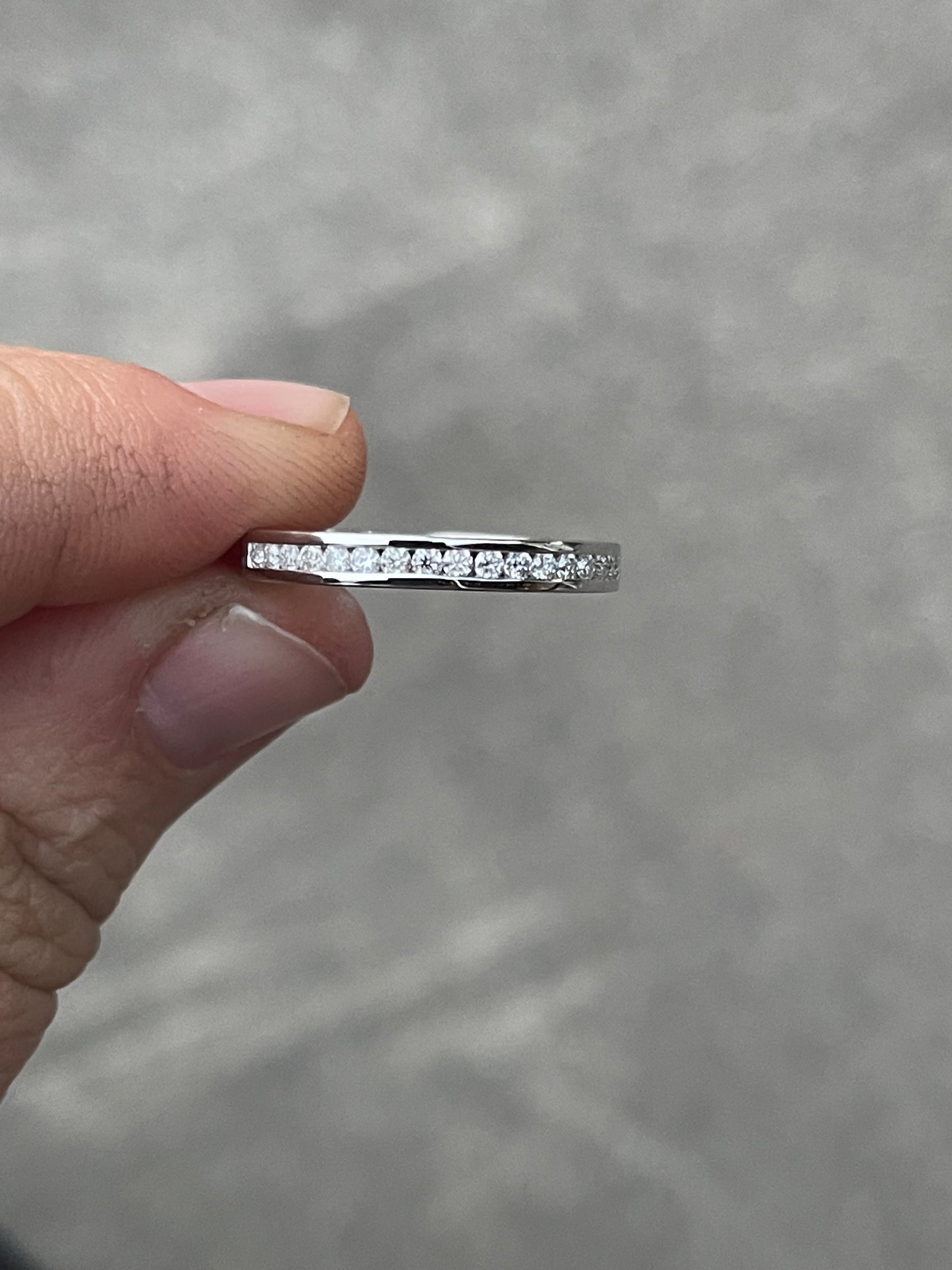 Luke Moissanite Brand Wedding Band