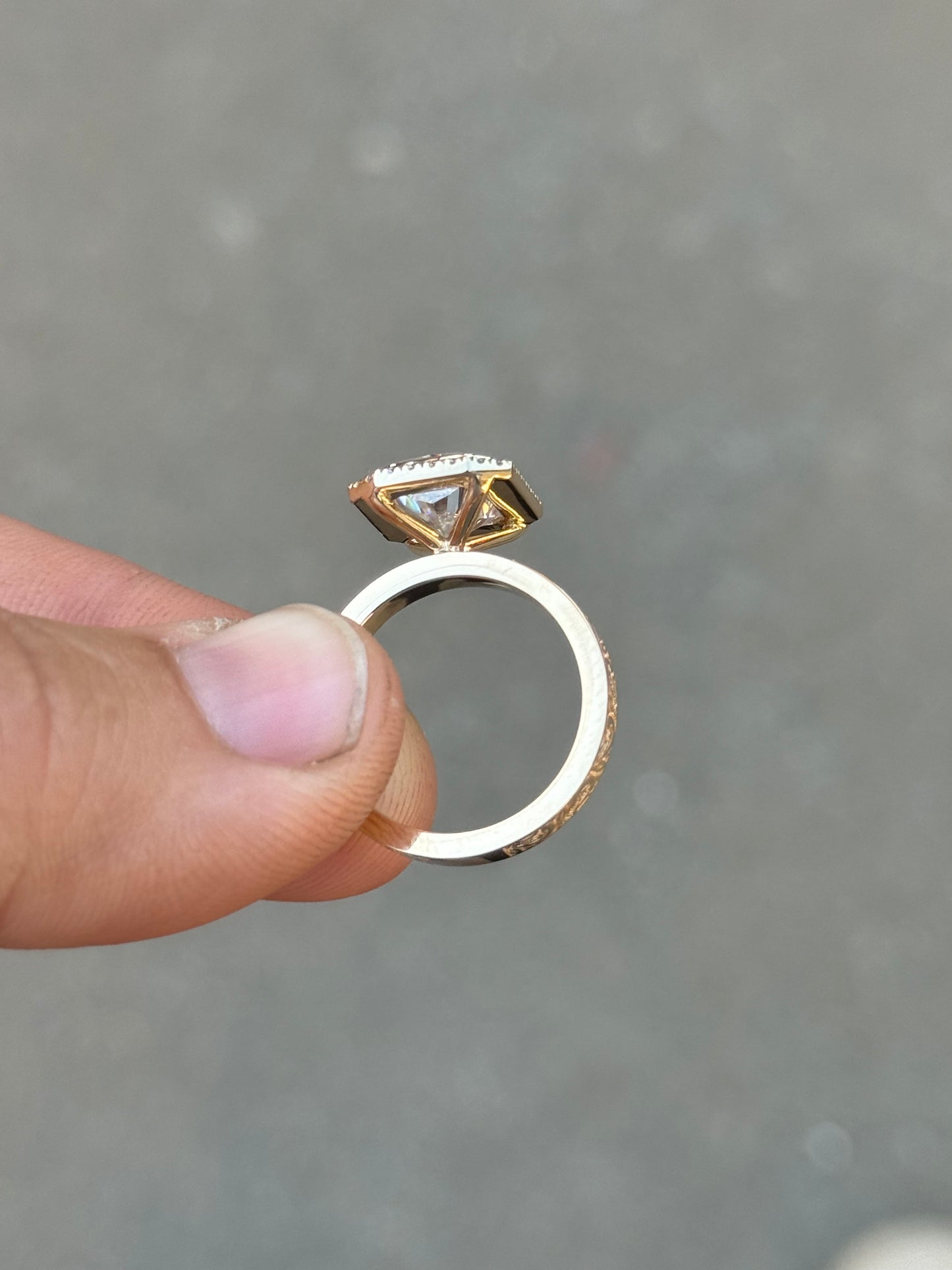 Nadeen Bezel Engagement Ring