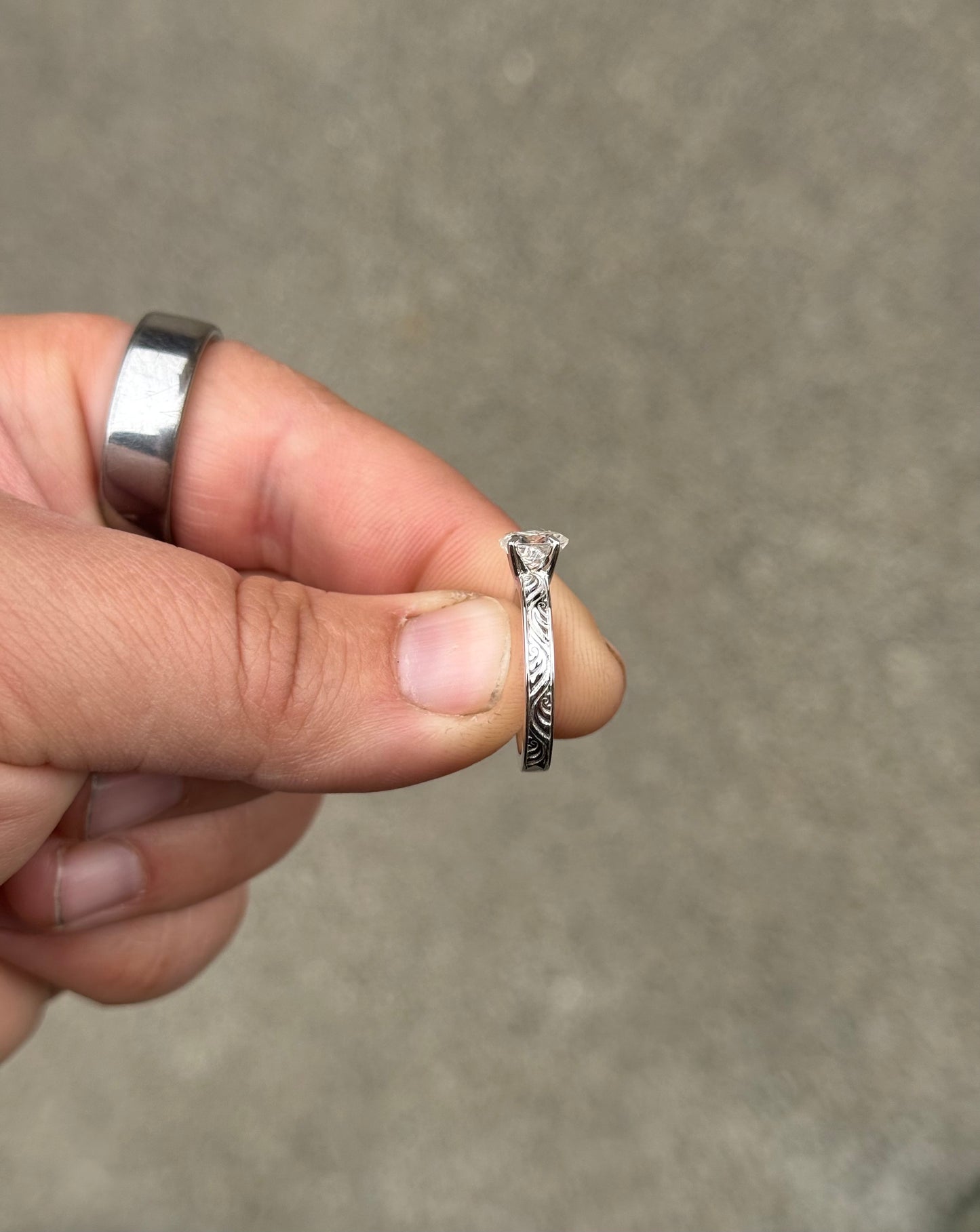 Kimber 1ct 6US Sterling Silver Engagement Ring