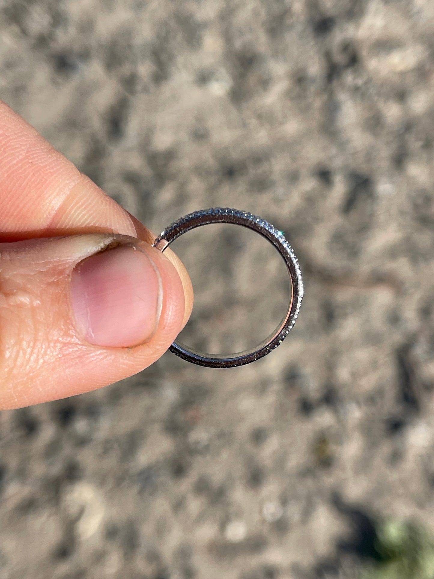 Myrtle Moissanite Sterling Silver Wedding Band
