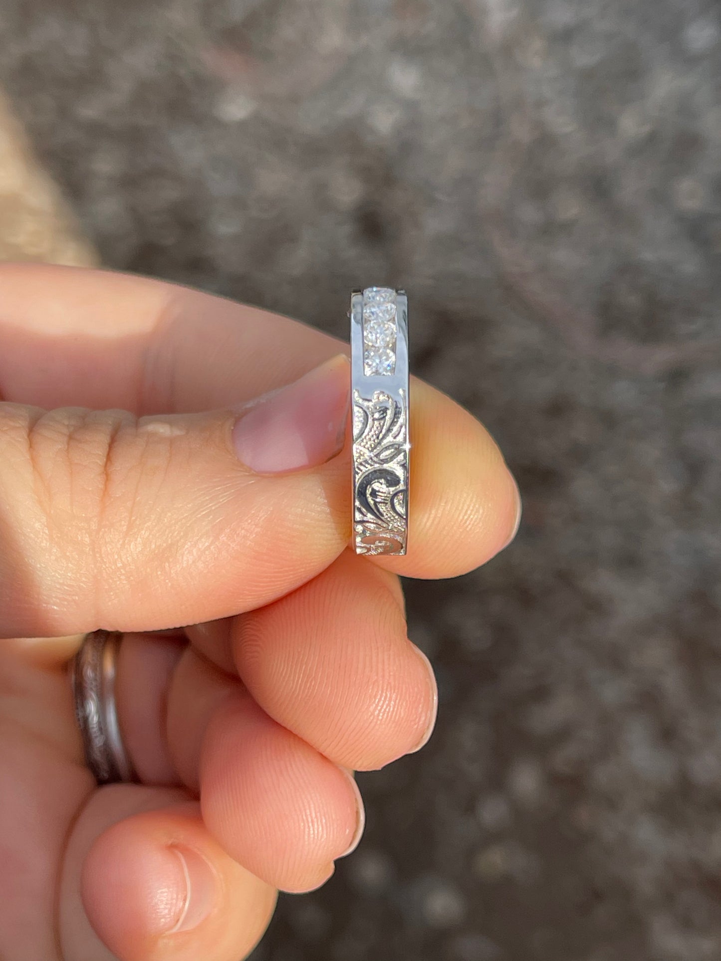 Shep Moissanite Wedding Band