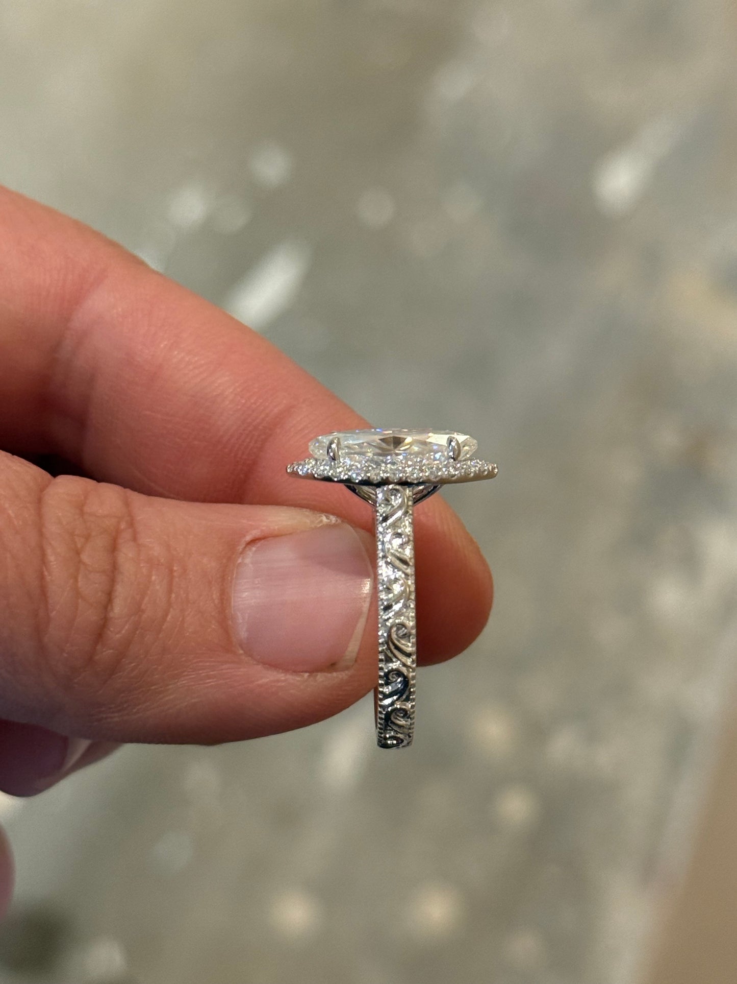 McCrae Cathedral Sterling Silver Engagement Ring Engagement Rings Tines Ranch Co