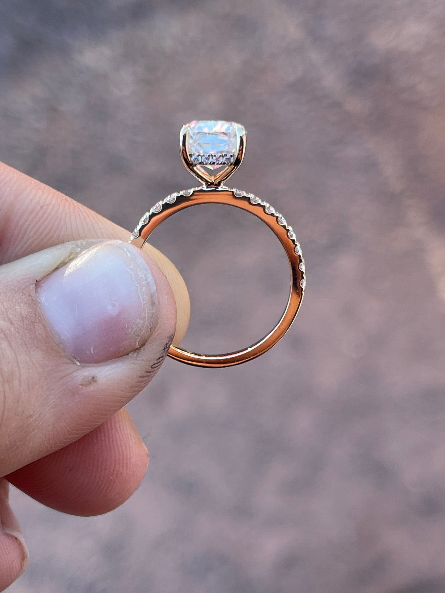 Kodi 8US 14K Yellow Gold Hidden Halo Engagement Ring