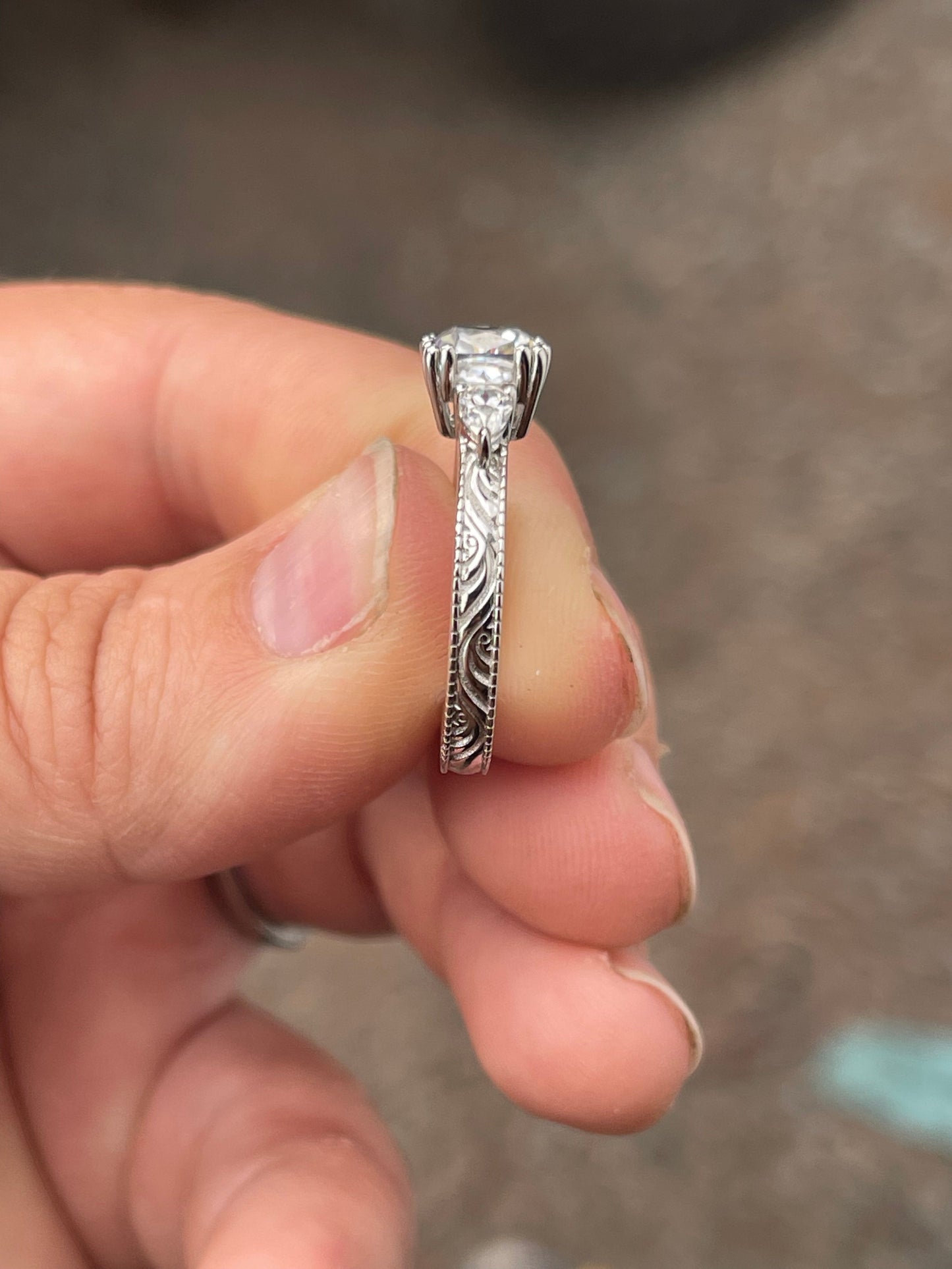 Ellie Sterling Silver Engagement Ring