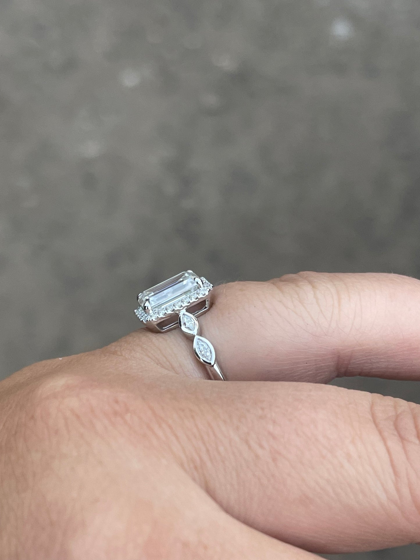 Edith Sterling Silver Engagement Ring