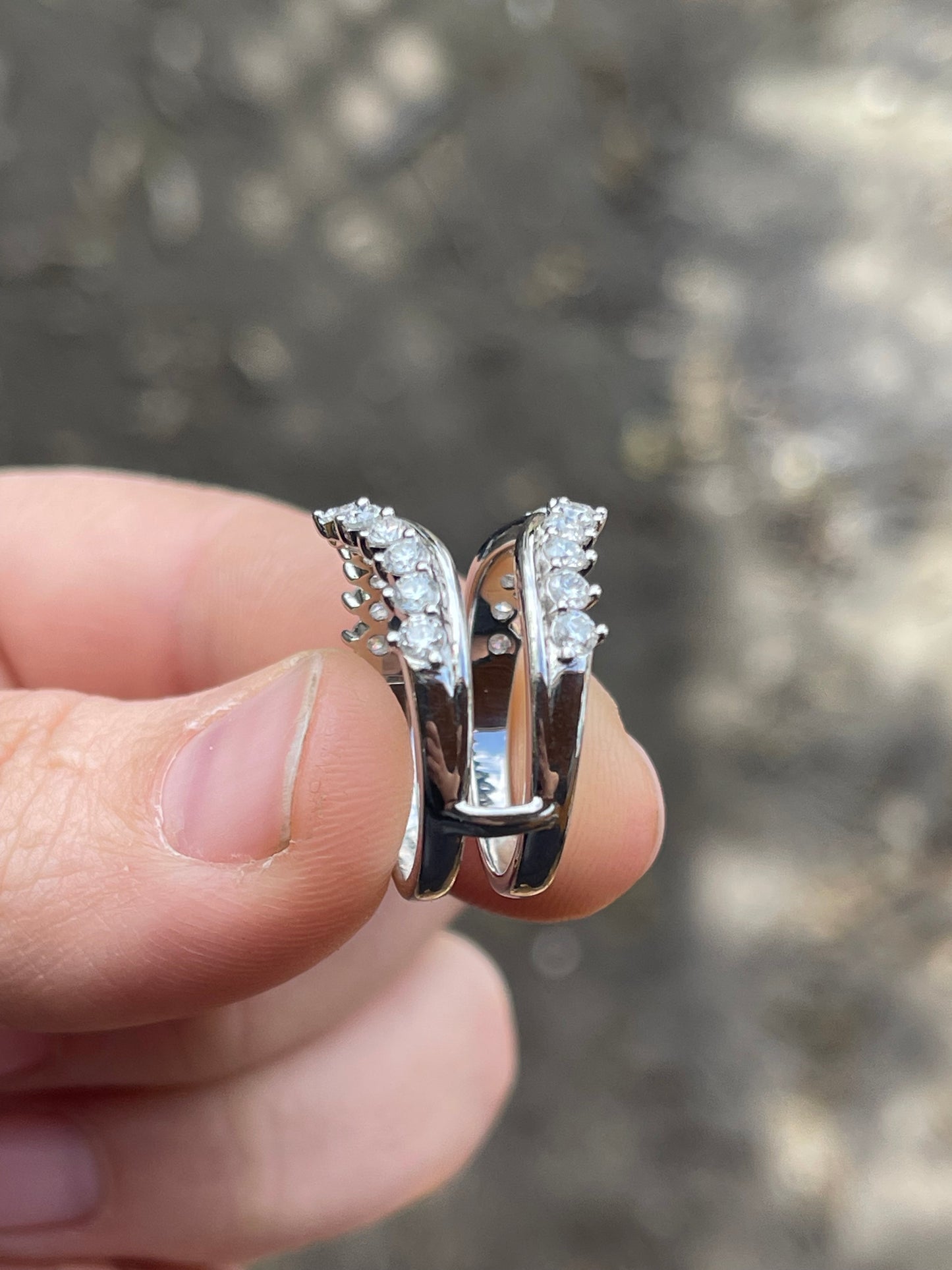 Danette Moissanite Sterling Silver Wedding Ring