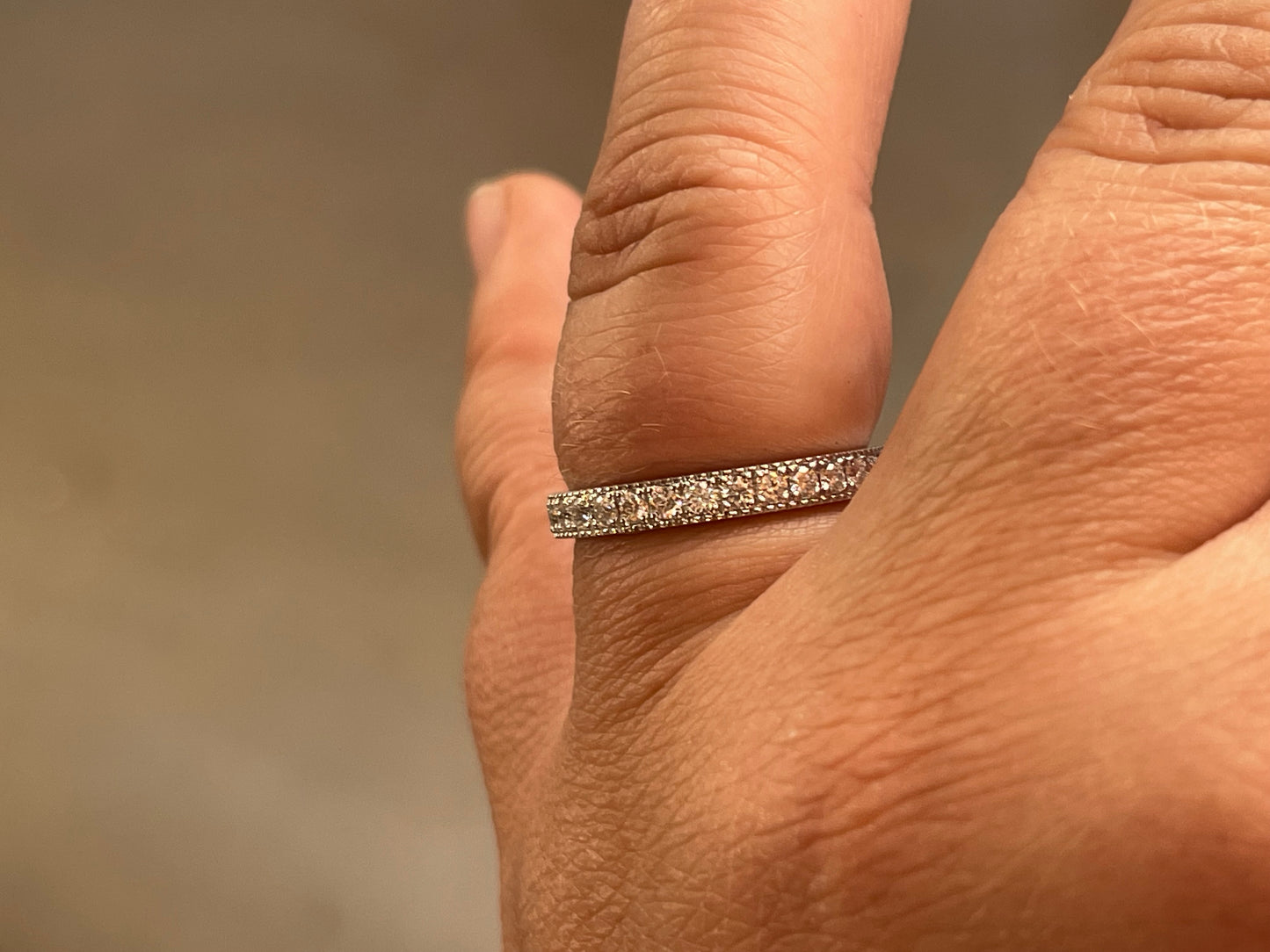 Jasper Moissanite Wedding Band