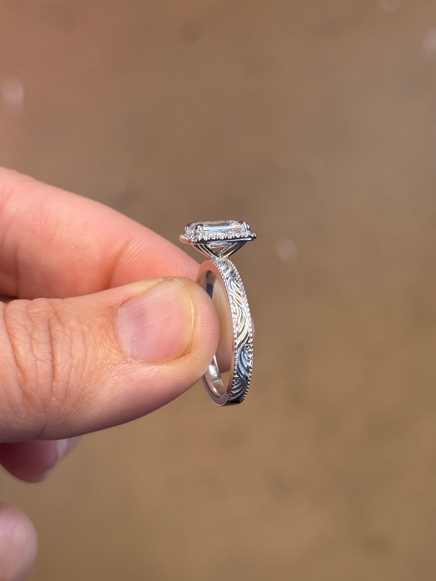 Everly 8.5US Sterling Silver Engagement Ring Engagement Rings Tines Ranch Co