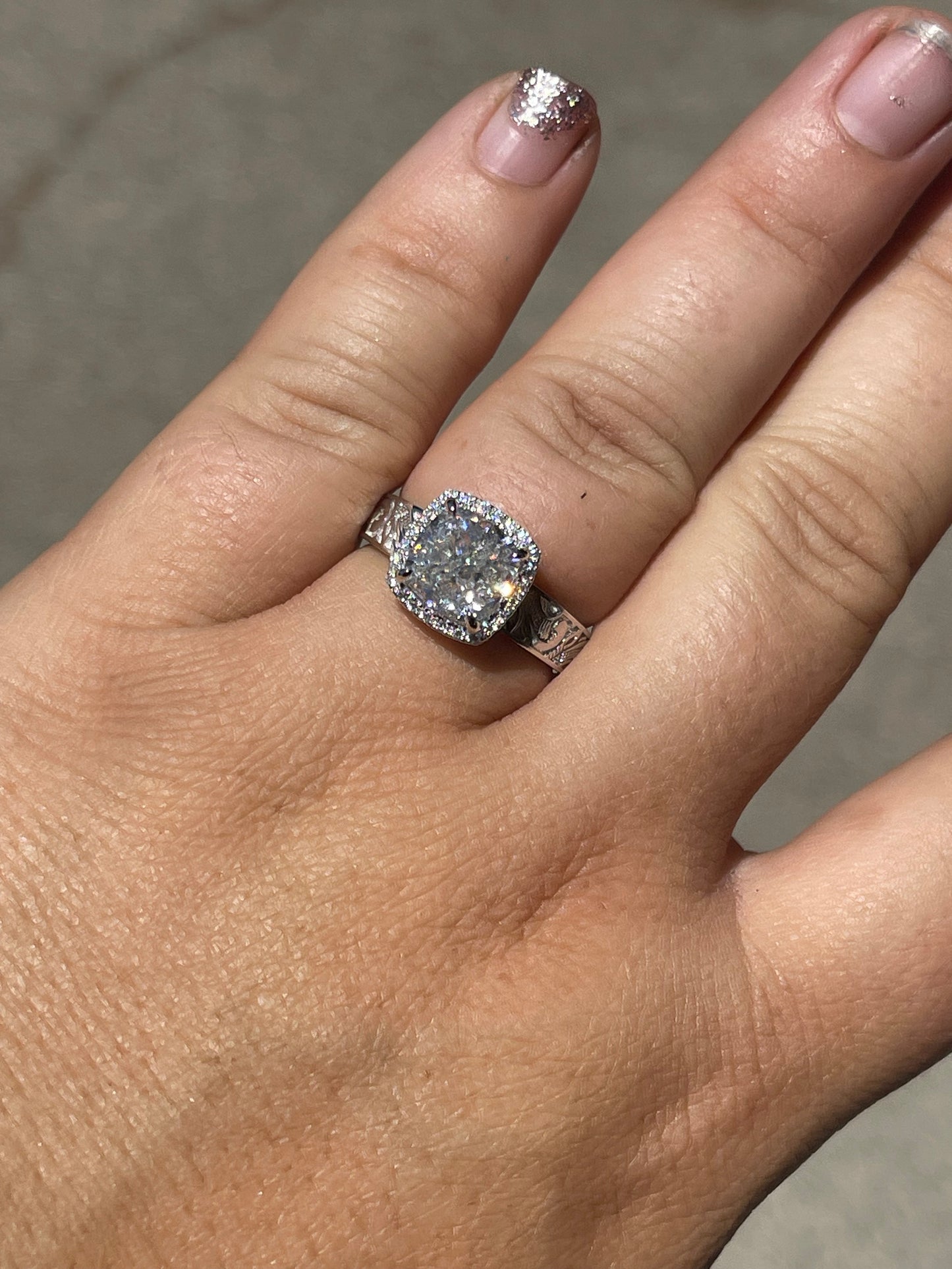 Luna 9US Sterling Silver Engagement Ring