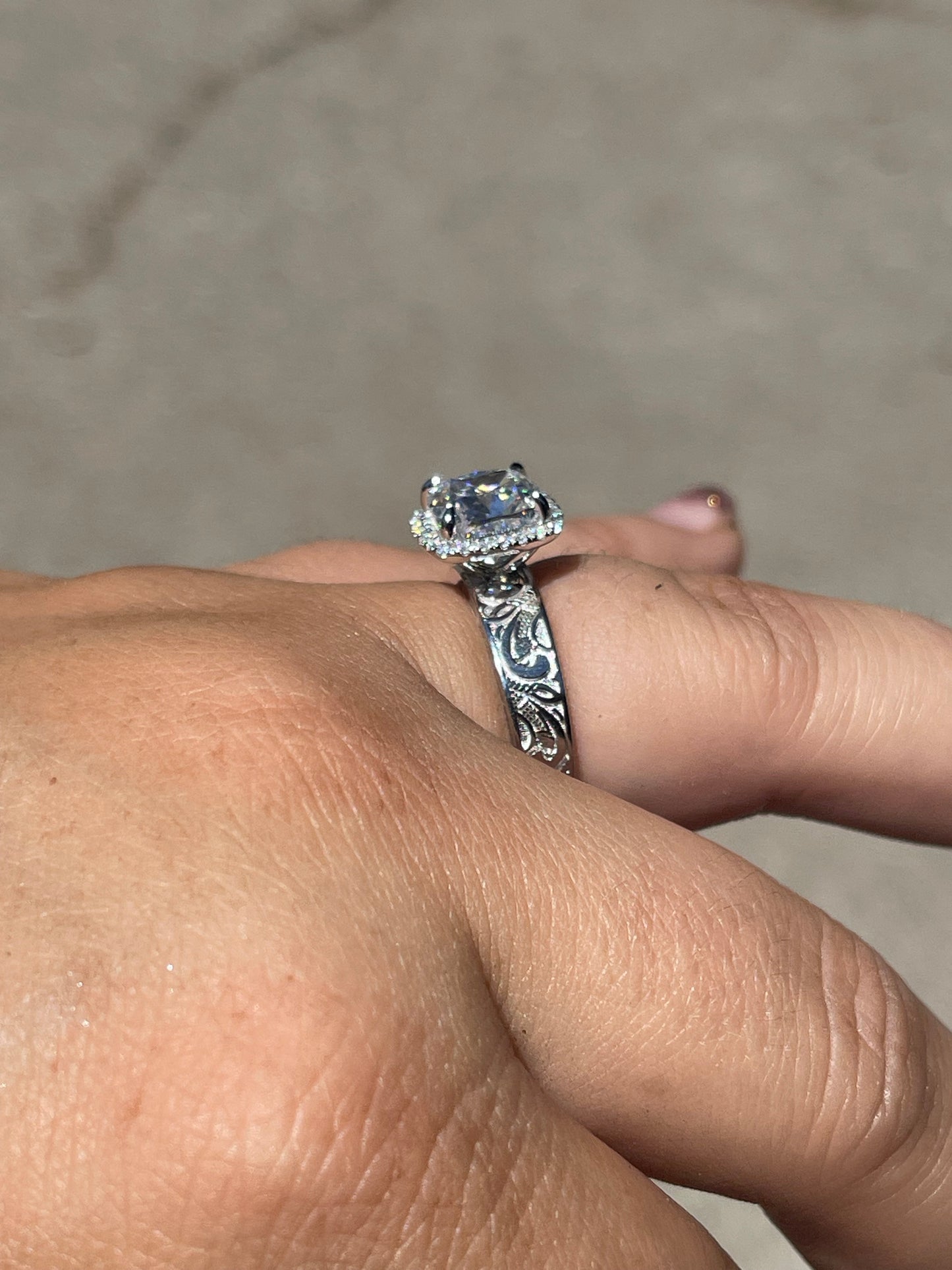 Luna 9US Sterling Silver Engagement Ring