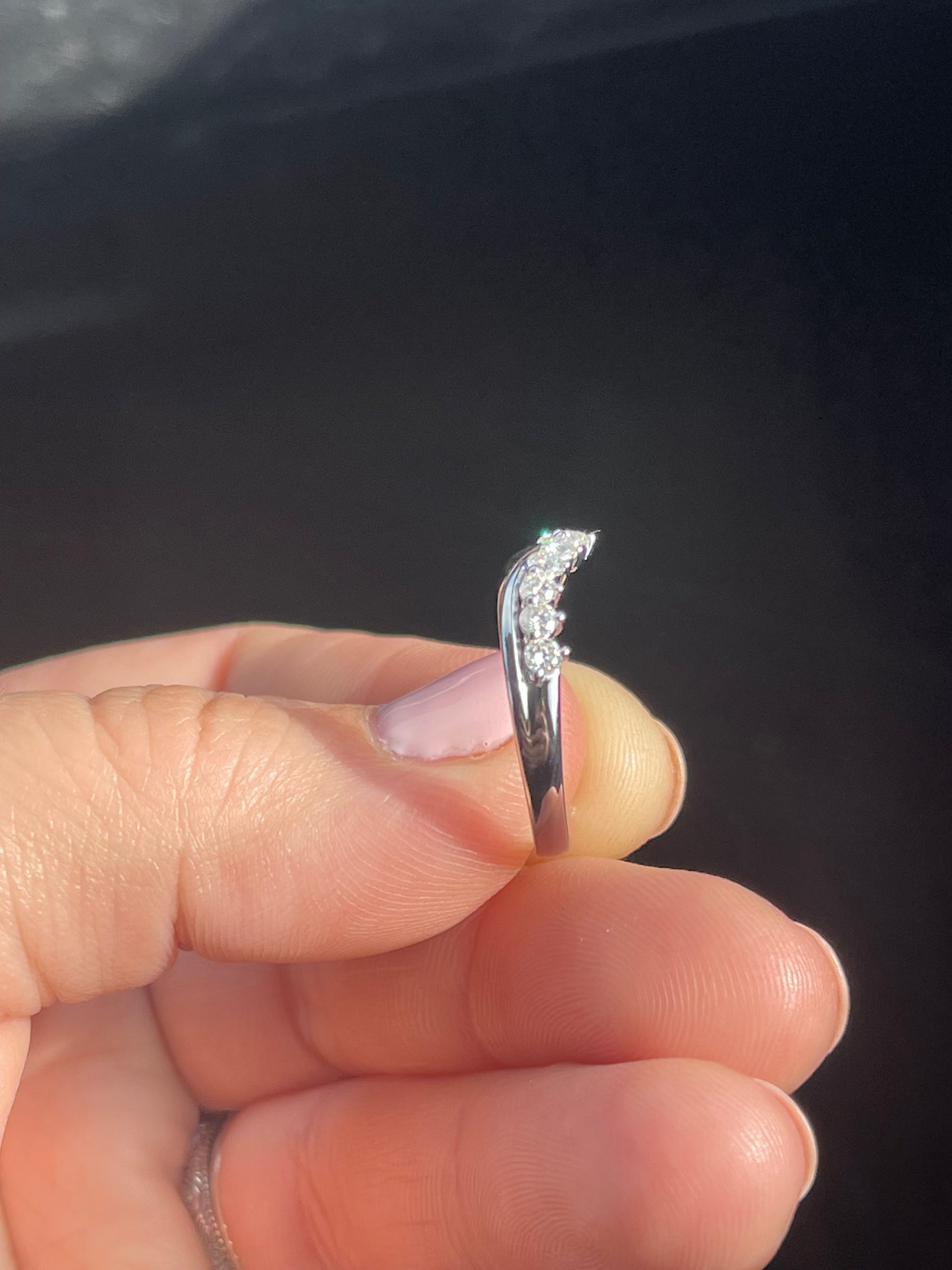 Darcy Moissanite Wedding Band