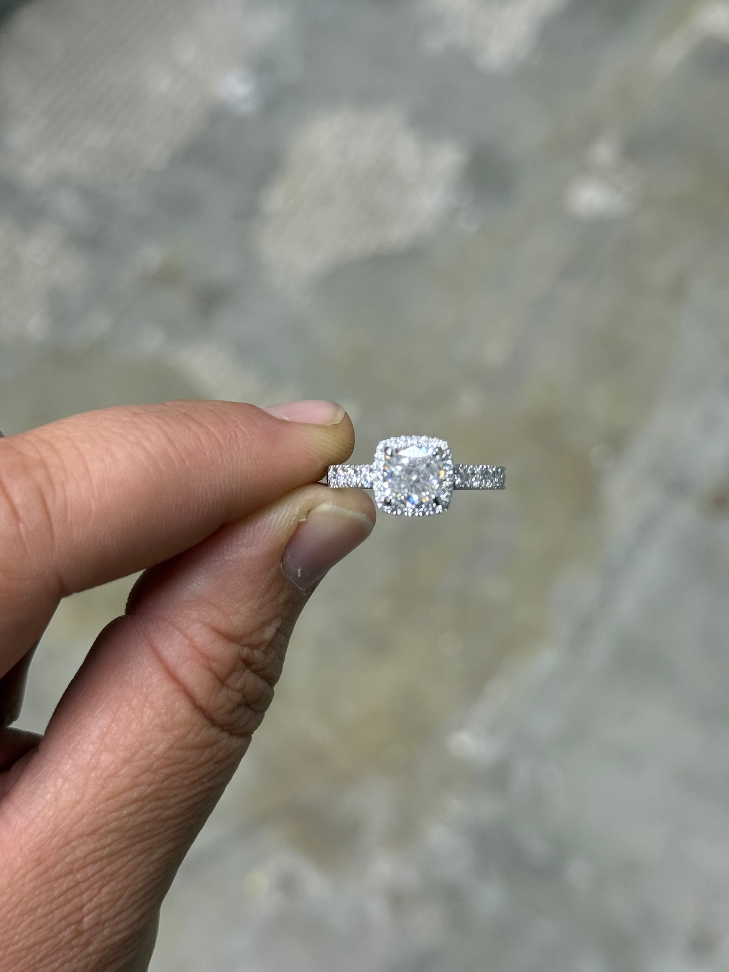 Skylar Pave (LP) Sterling Silver Engagement Ring