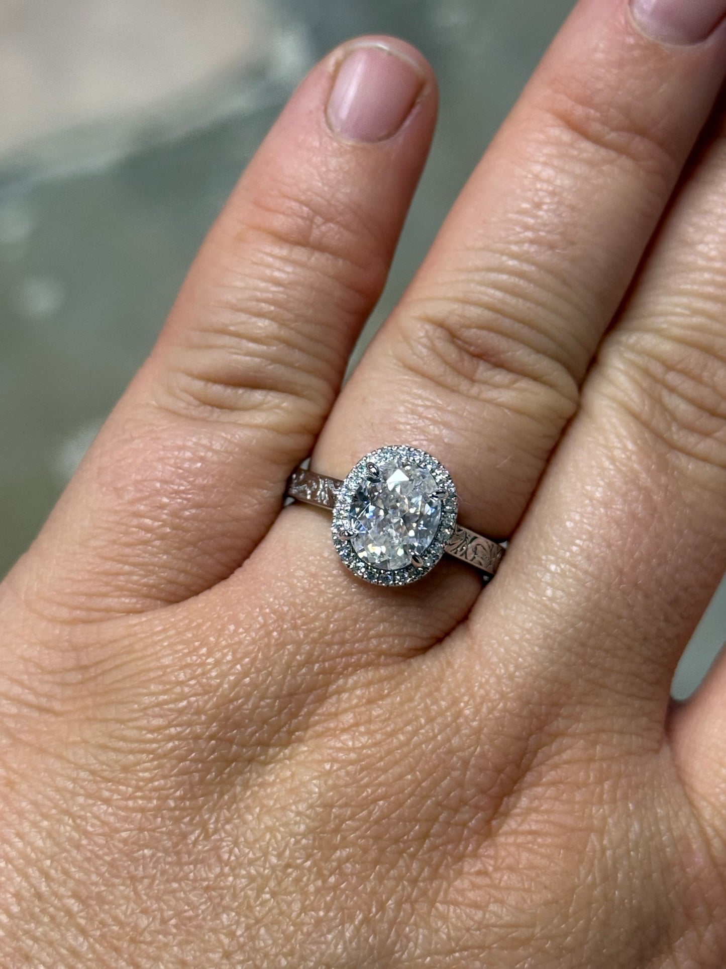 Lou Cathedral Sterling Silver Engagement Ring