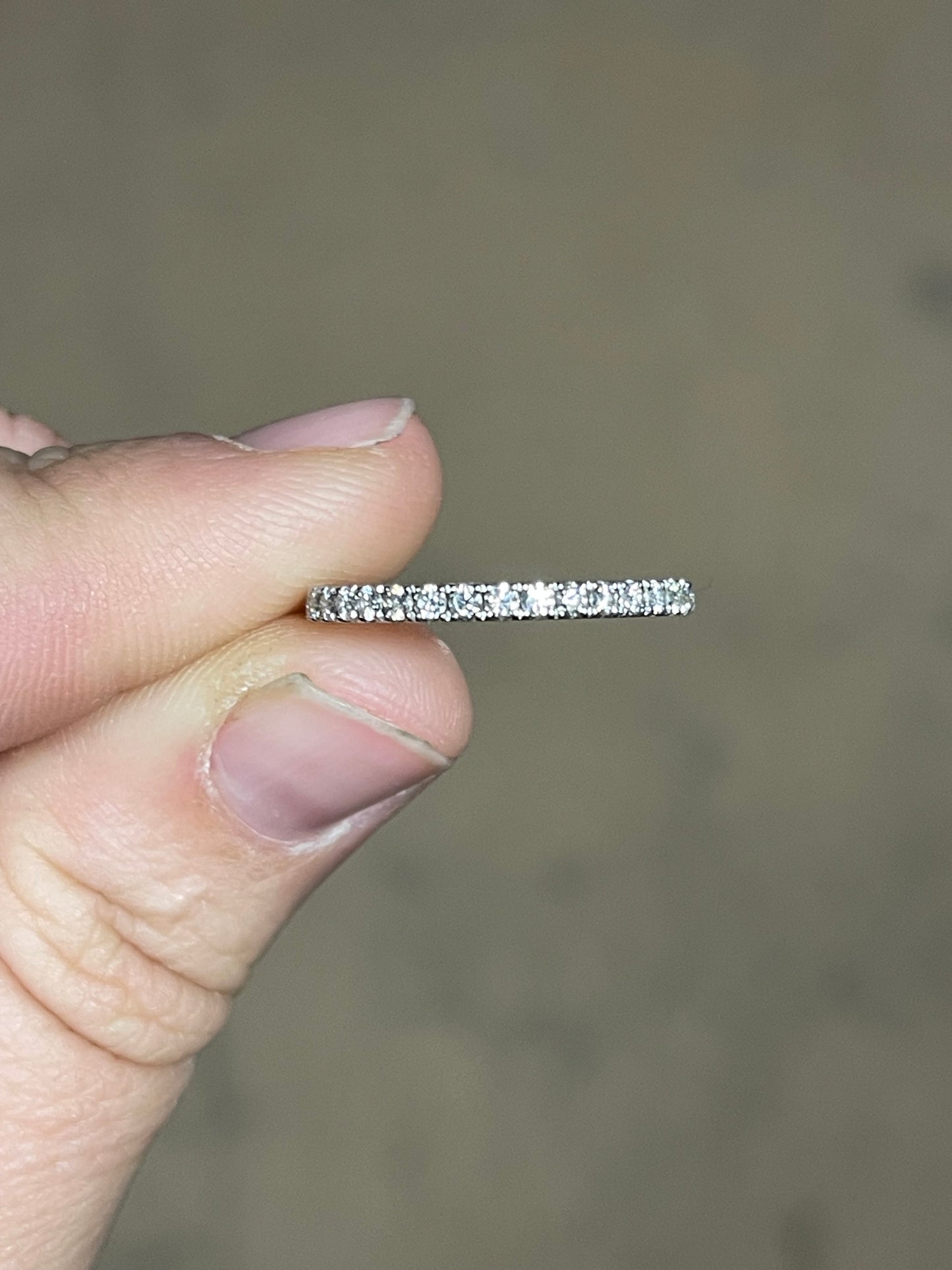 Kelsi Sterling Silver Moissanite Full Eternity Wedding Band