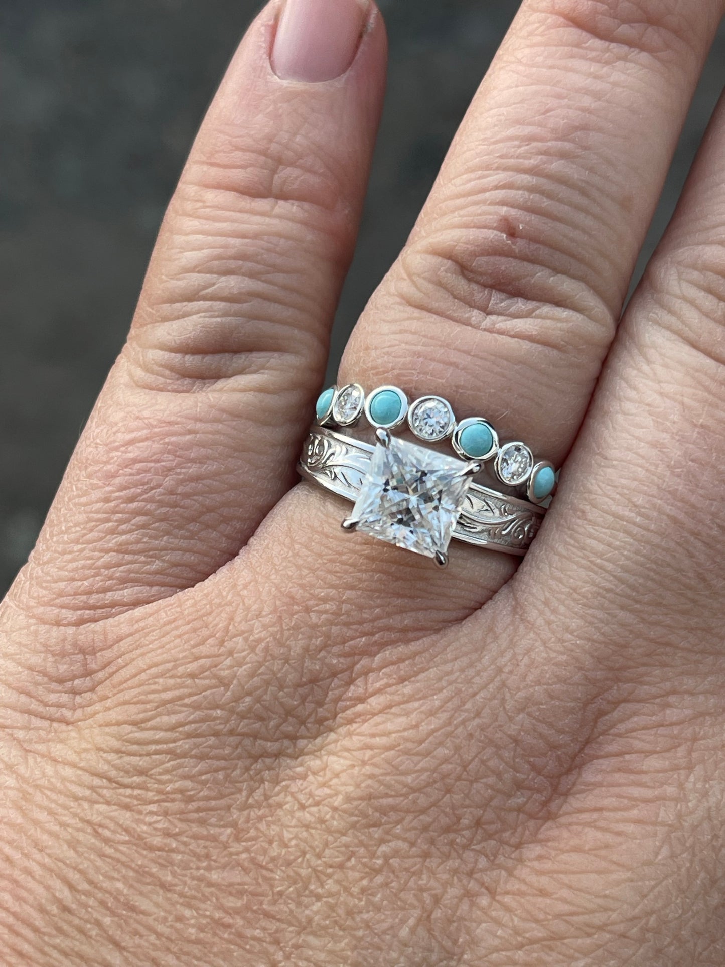 Kaylee 5US 10K White Gold Engagement Ring