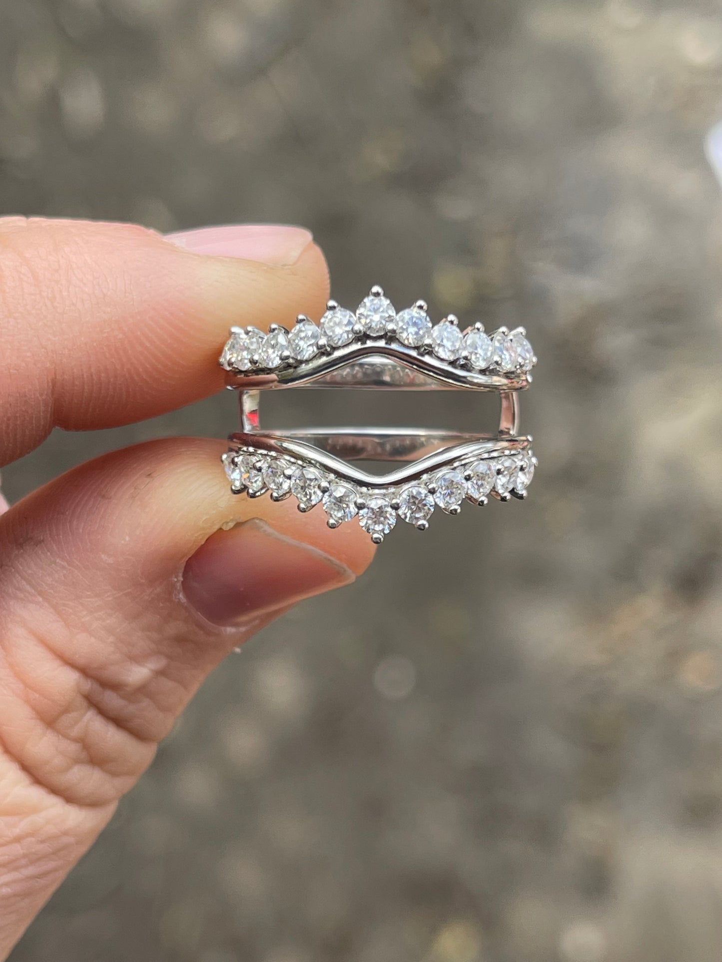 Danette Moissanite Sterling Silver Wedding Ring