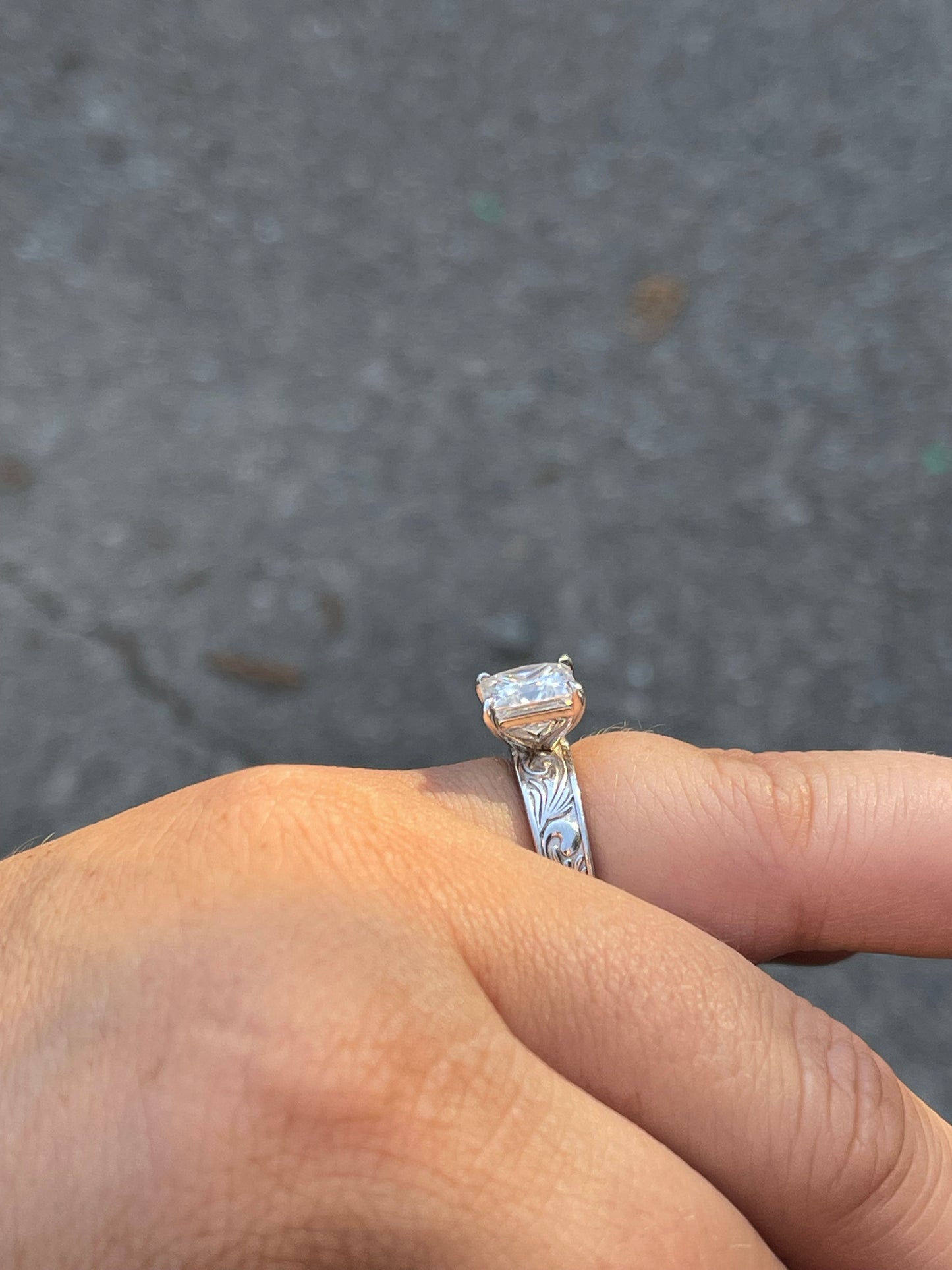 Presley 7.5US 10K White Gold Engagement Ring