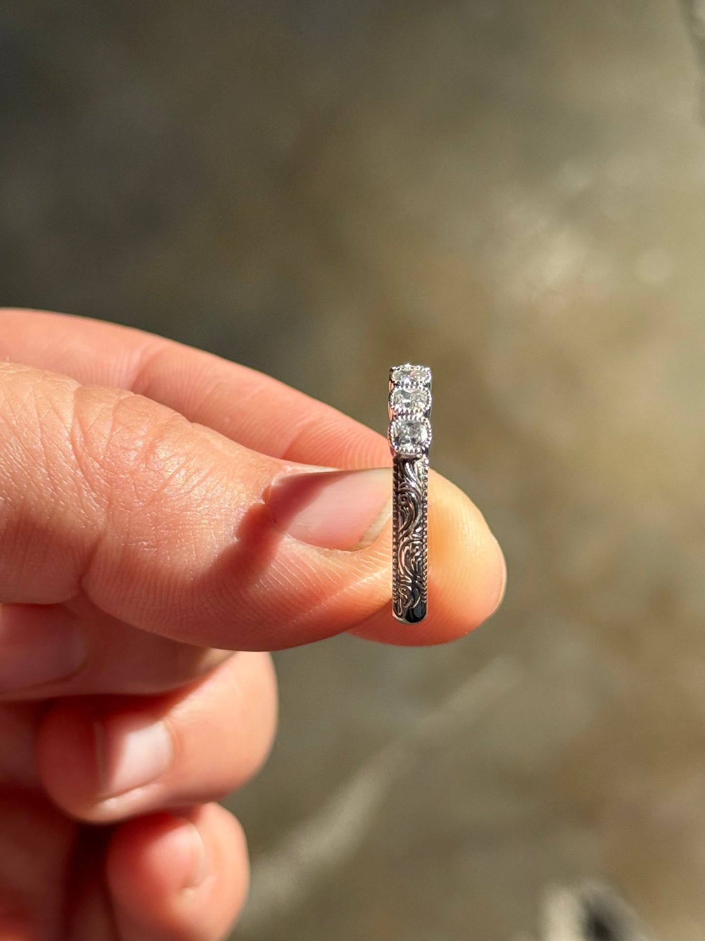 Mae Sterling Silver Moissanite Band