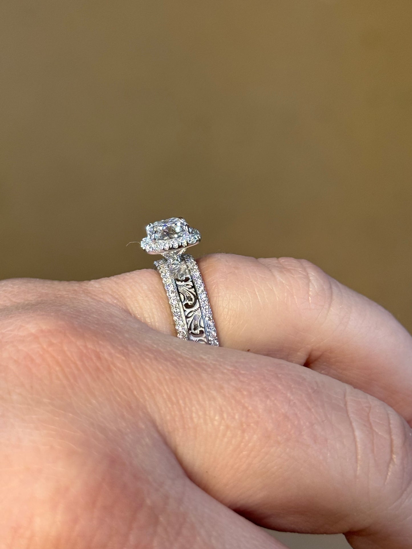 Jean 1.5ct DIAMOND 9.5US 10K White Gold Engagement Ring Engagement Rings Tines Ranch Co