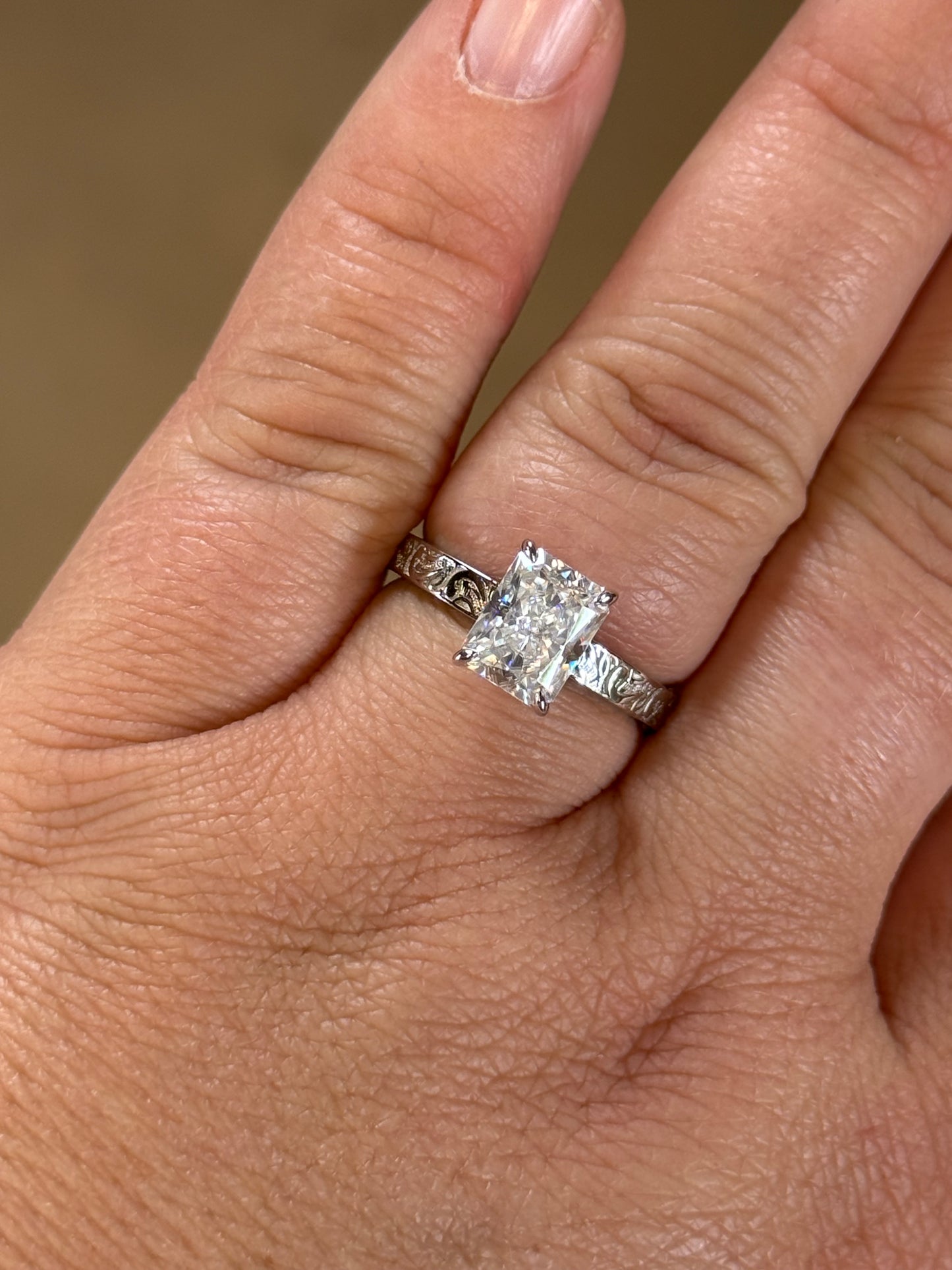 Micah 8US 10K White Gold Balance Invoice 2 of 2 DIAMOND Engagement Ring Engagement Rings Tines Ranch Co