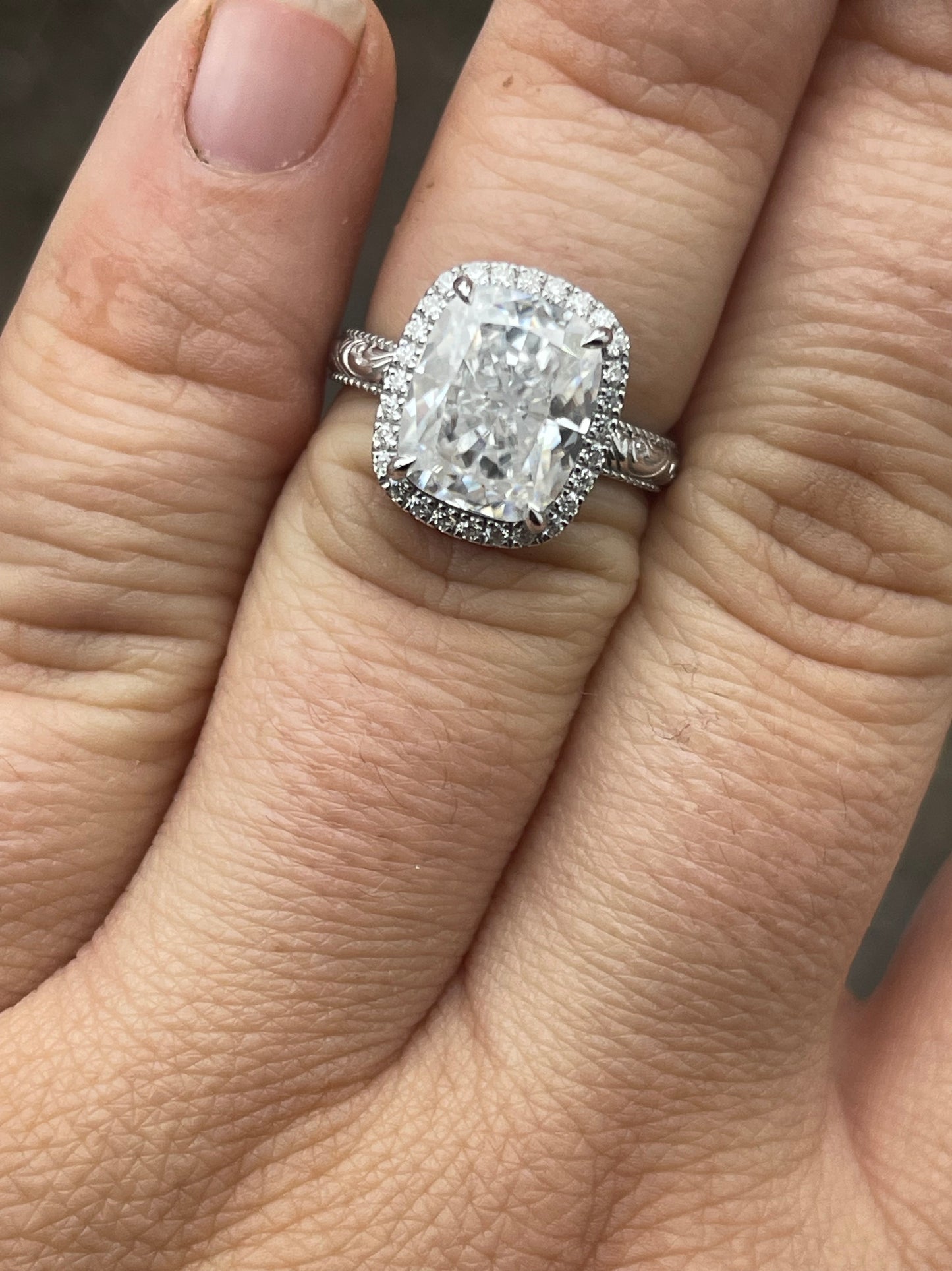 Aspen 5ct Sterling Silver Engagement Ring