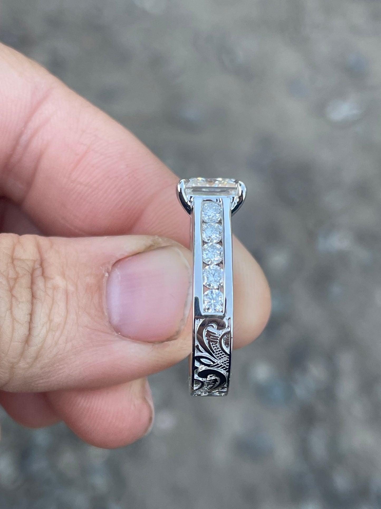 Rusty Cathedral Sterling Silver Engagement Ring