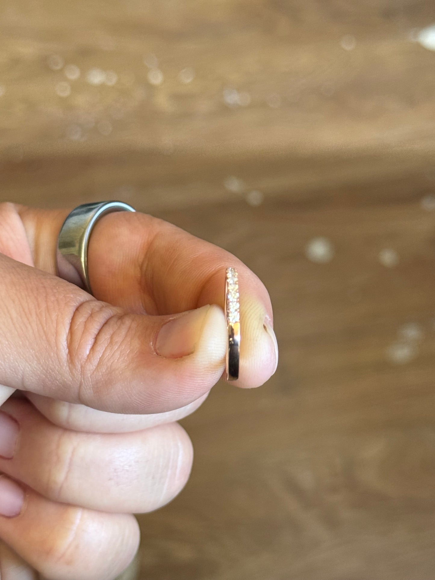 Rylee 6.5US 10K Rose Gold Moissanite Wedding Band
