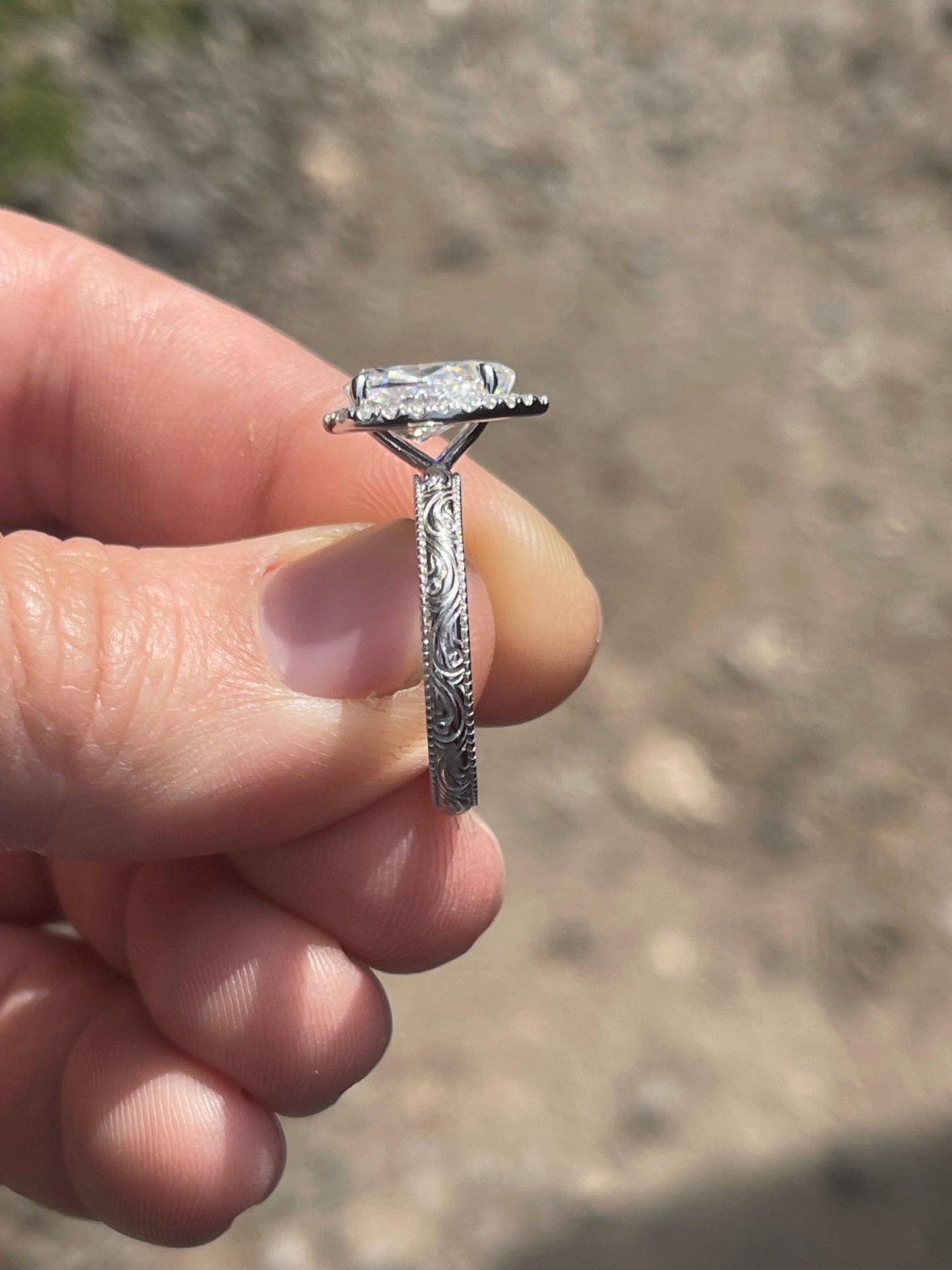 Poppy 9US Sterling Silver Engagement Ring