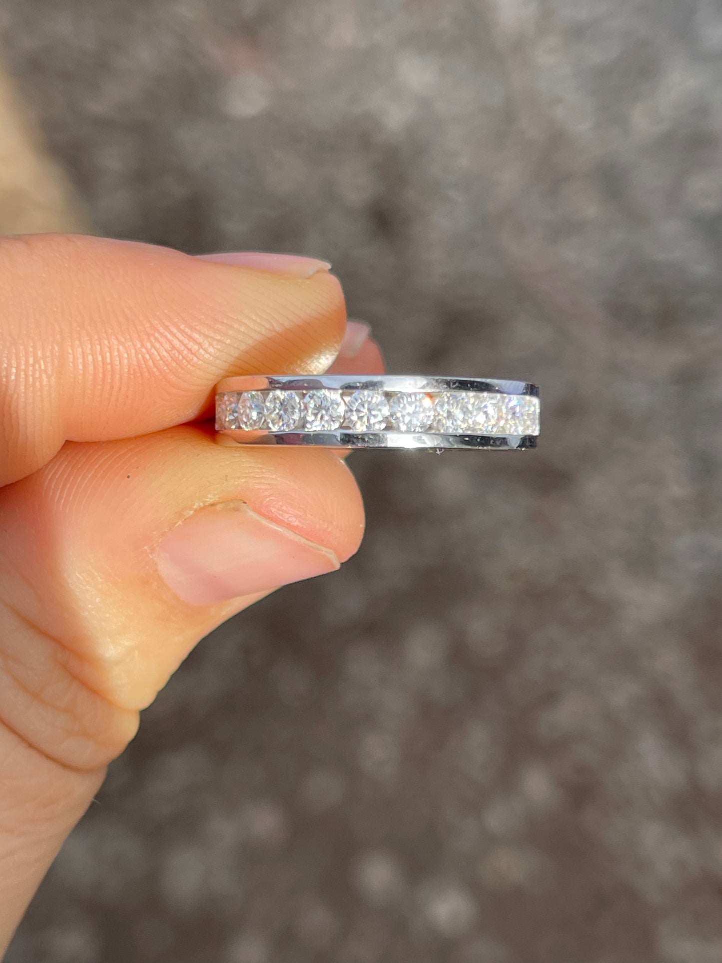 Shep Moissanite Wedding Band