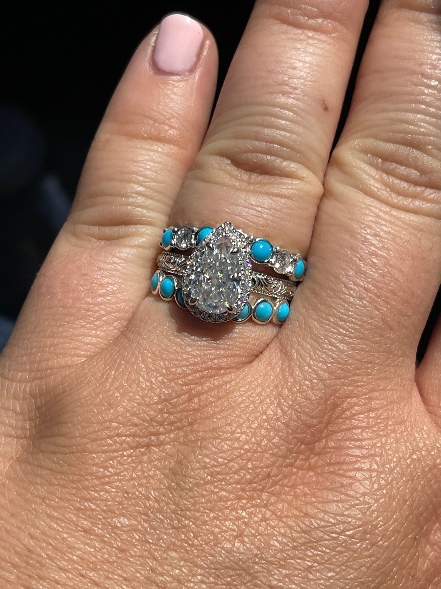 Loretta Sterling Silver Moissanite Wedding Band