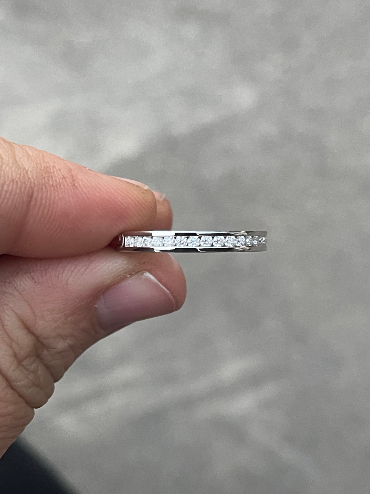 Luke Moissanite Brand Wedding Band