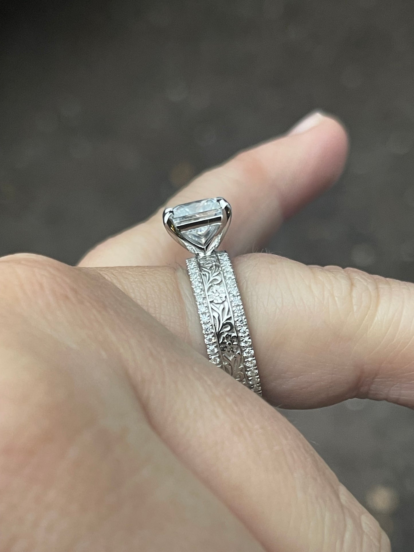 Camryn 8US 10k White Gold Engagement Ring