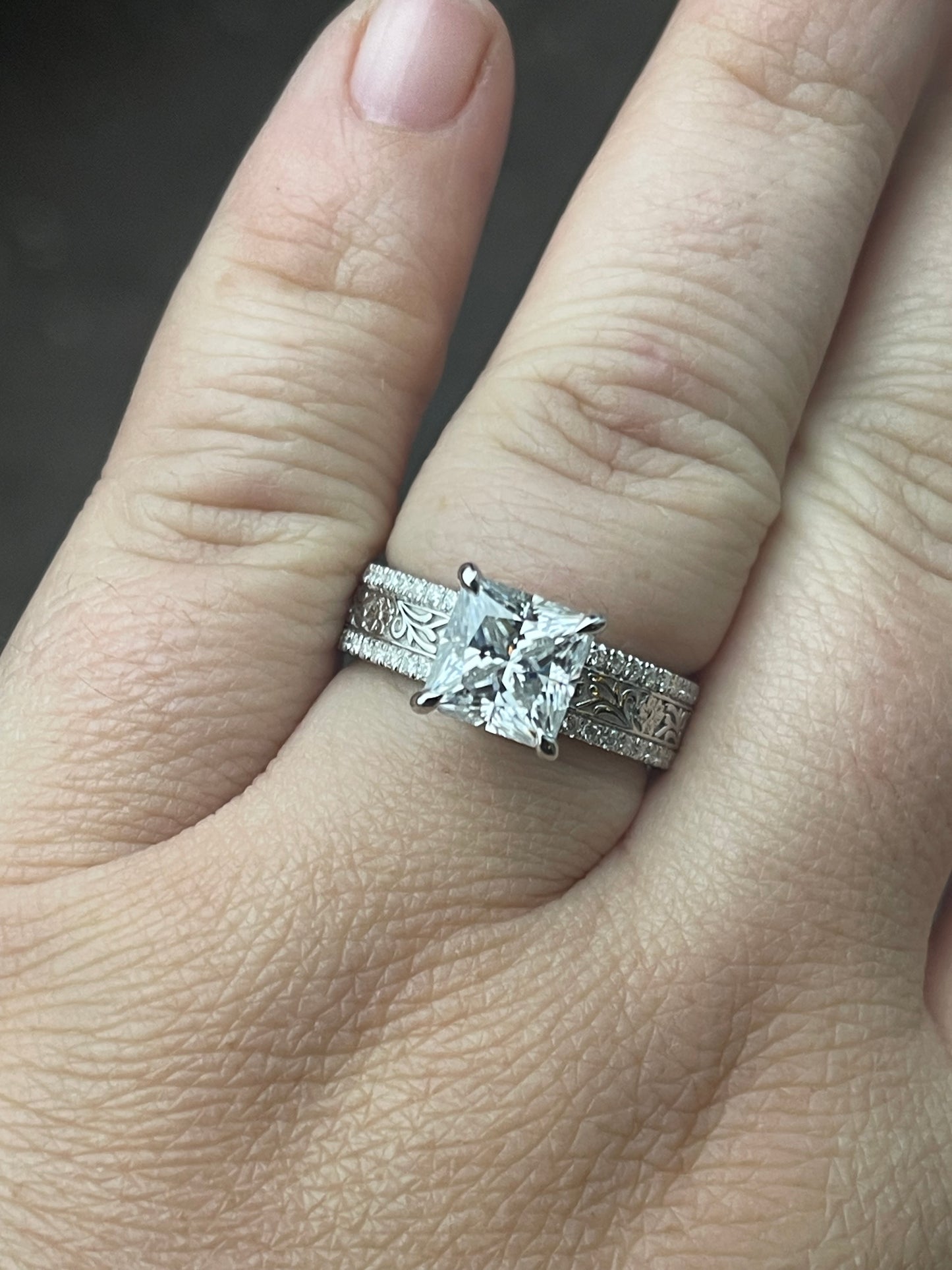 Camryn 8US 10k White Gold Engagement Ring